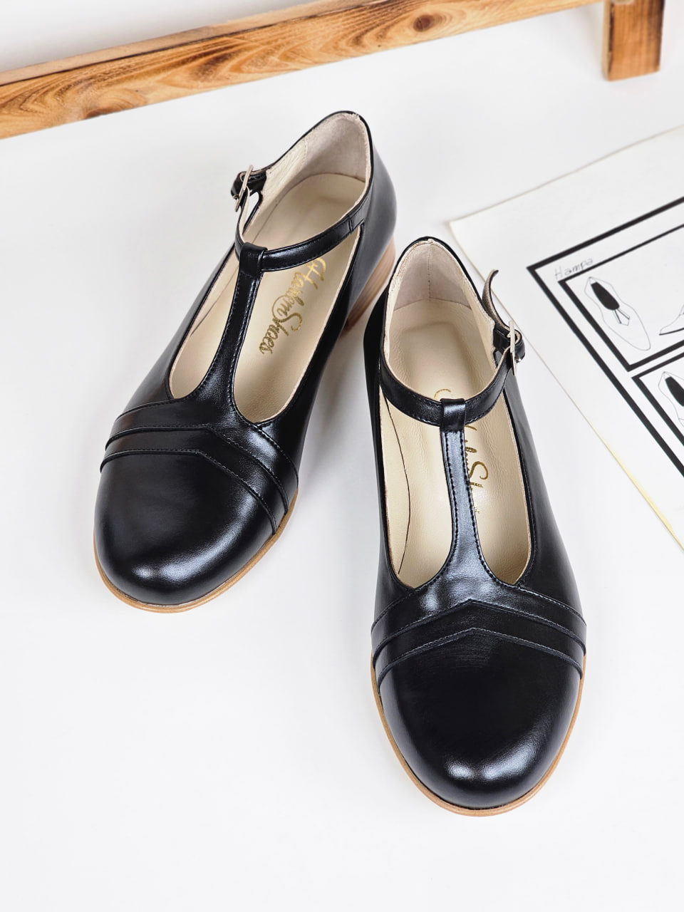 Barbie Black Leather 2 cm heel