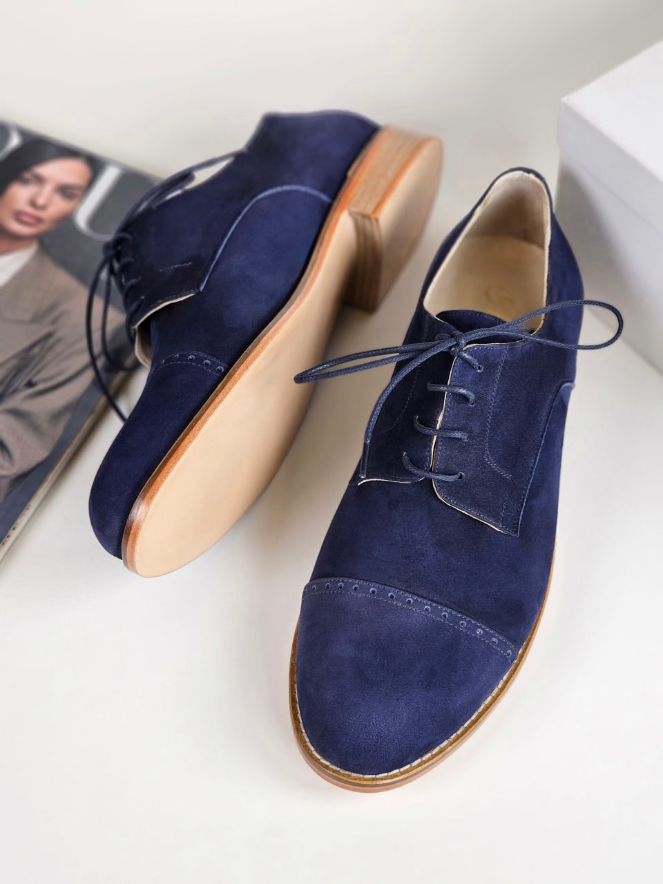 California Dark Blue Suede 2 cm heel