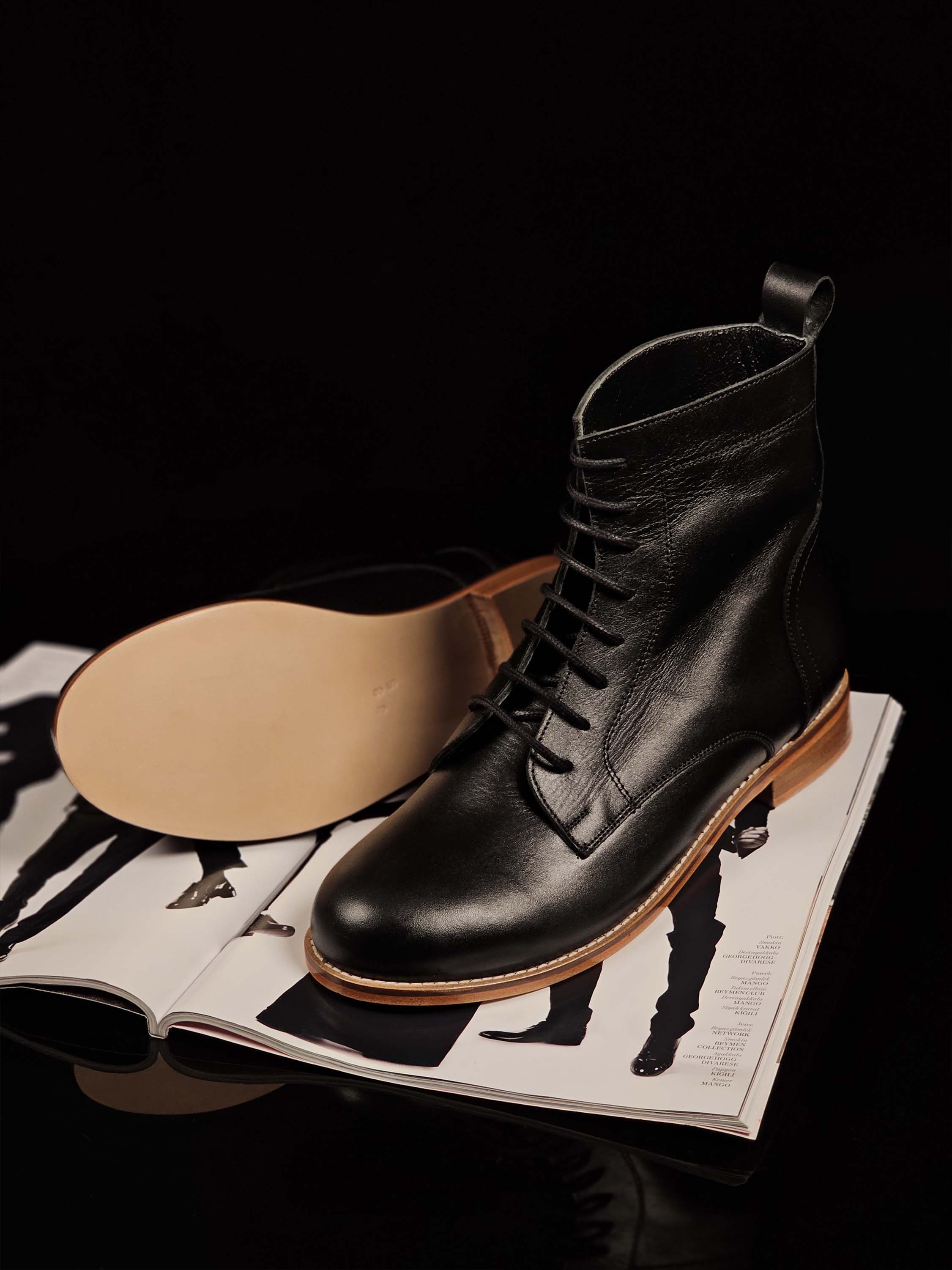 Harlem Boots Black Leather 2 cm heel