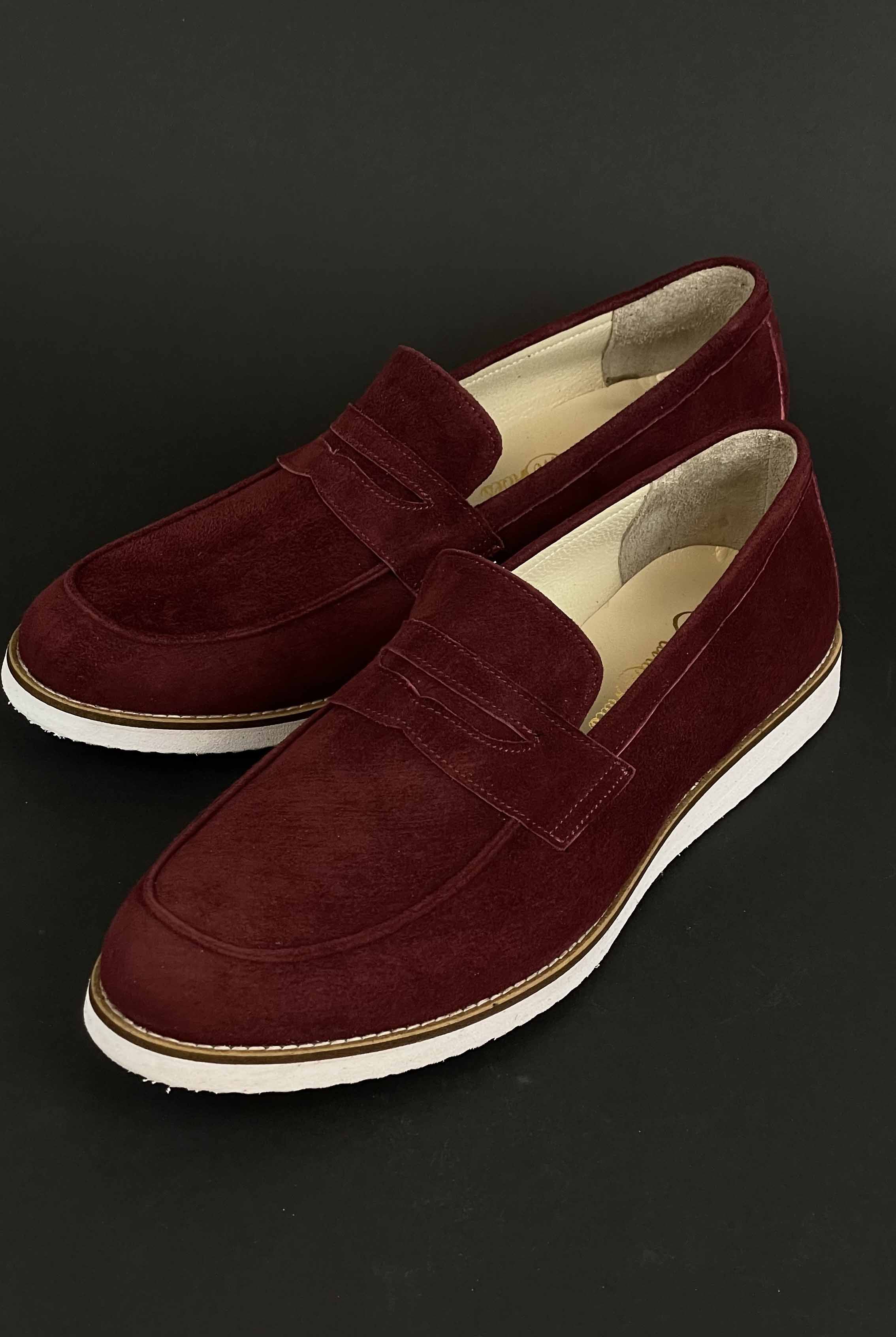 Loafers Bordeaux Suede with Eva sole