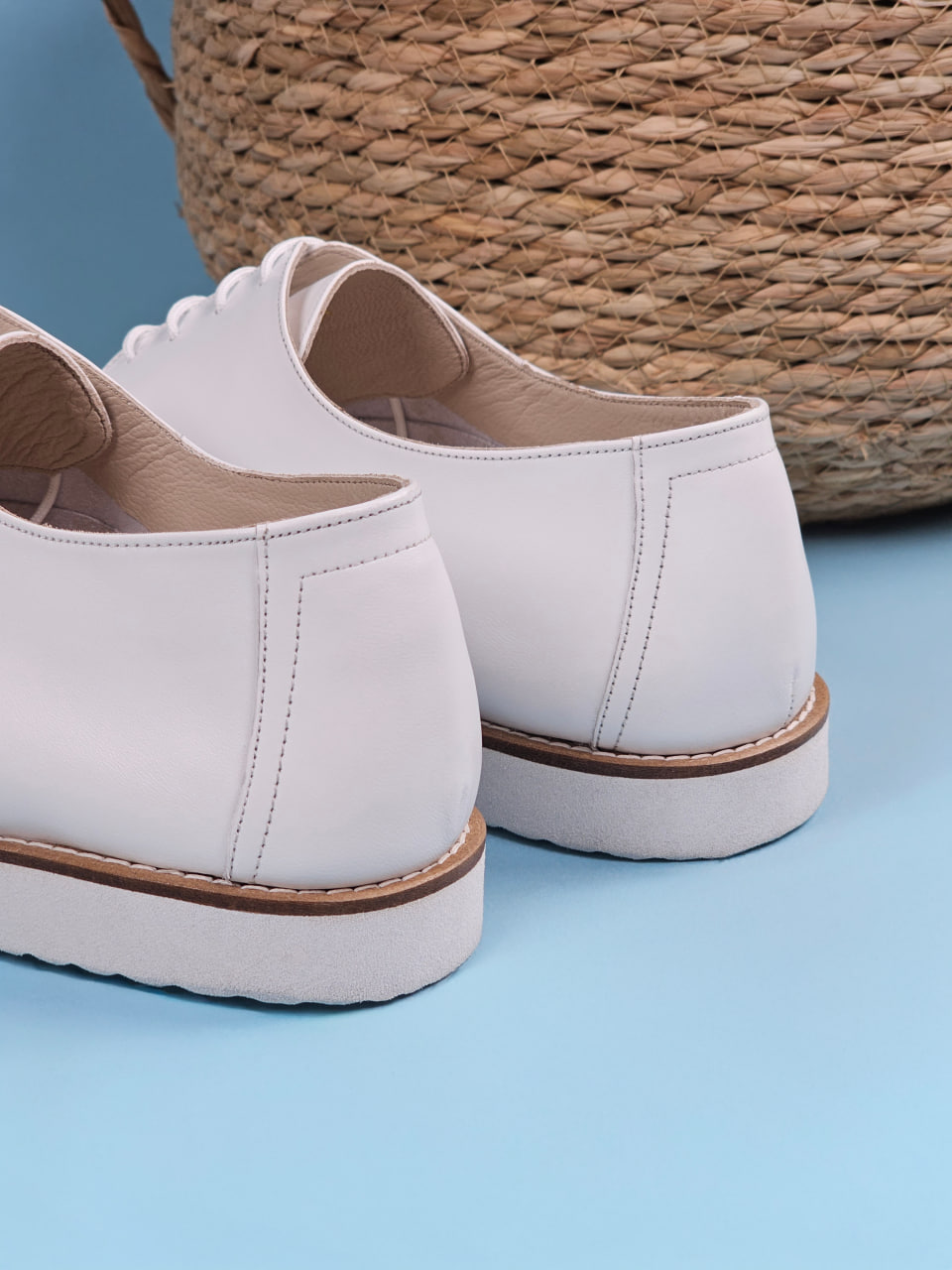 Barefoot Frankie White Leather with Eva Sole