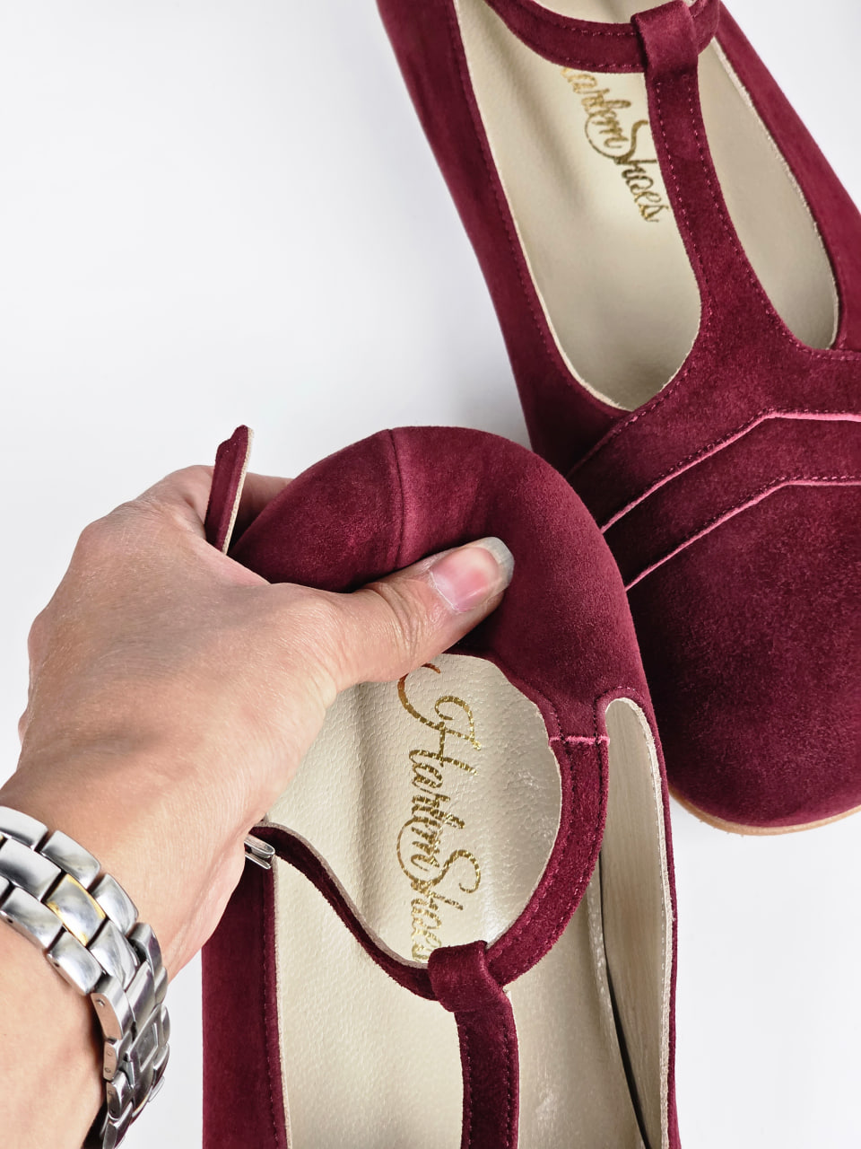 Barefoot Barbie Bordeaux Suede Zero Drop