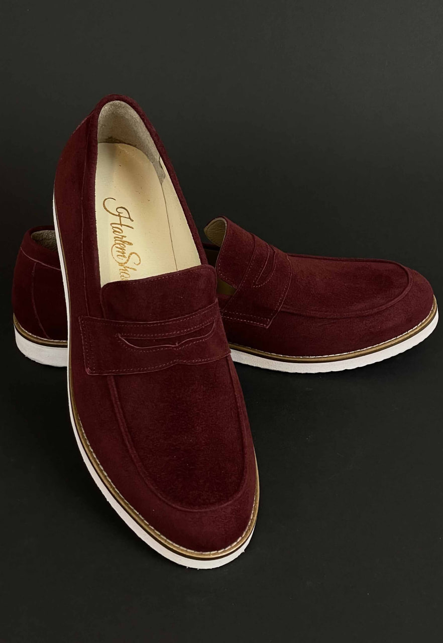 Loafers Bordeaux Suede with Eva sole
