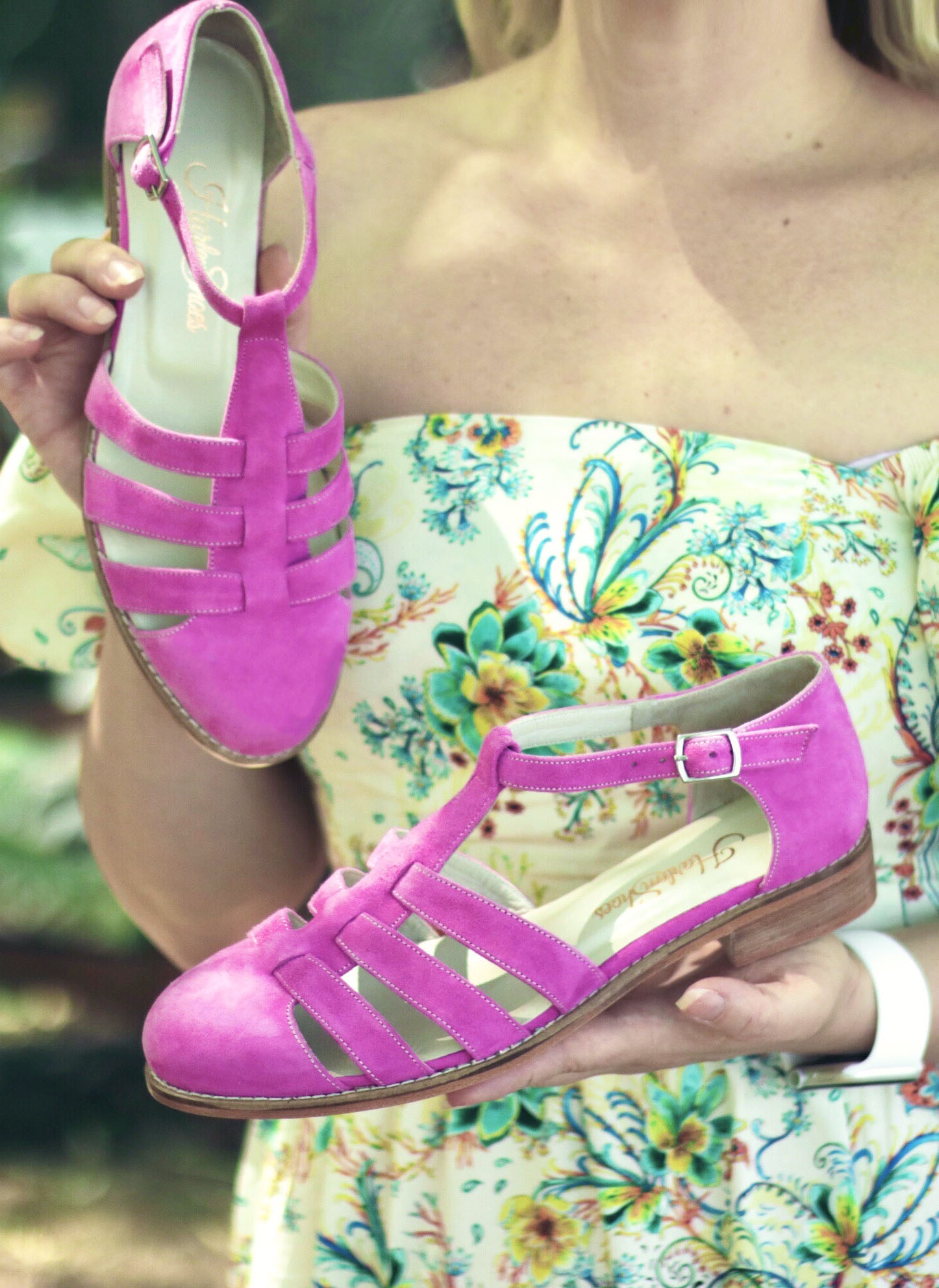 Sandals Pink Suede 2 cm heel