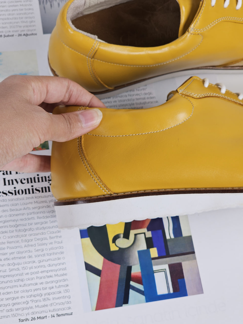 Barefoot New York Yellow Leather