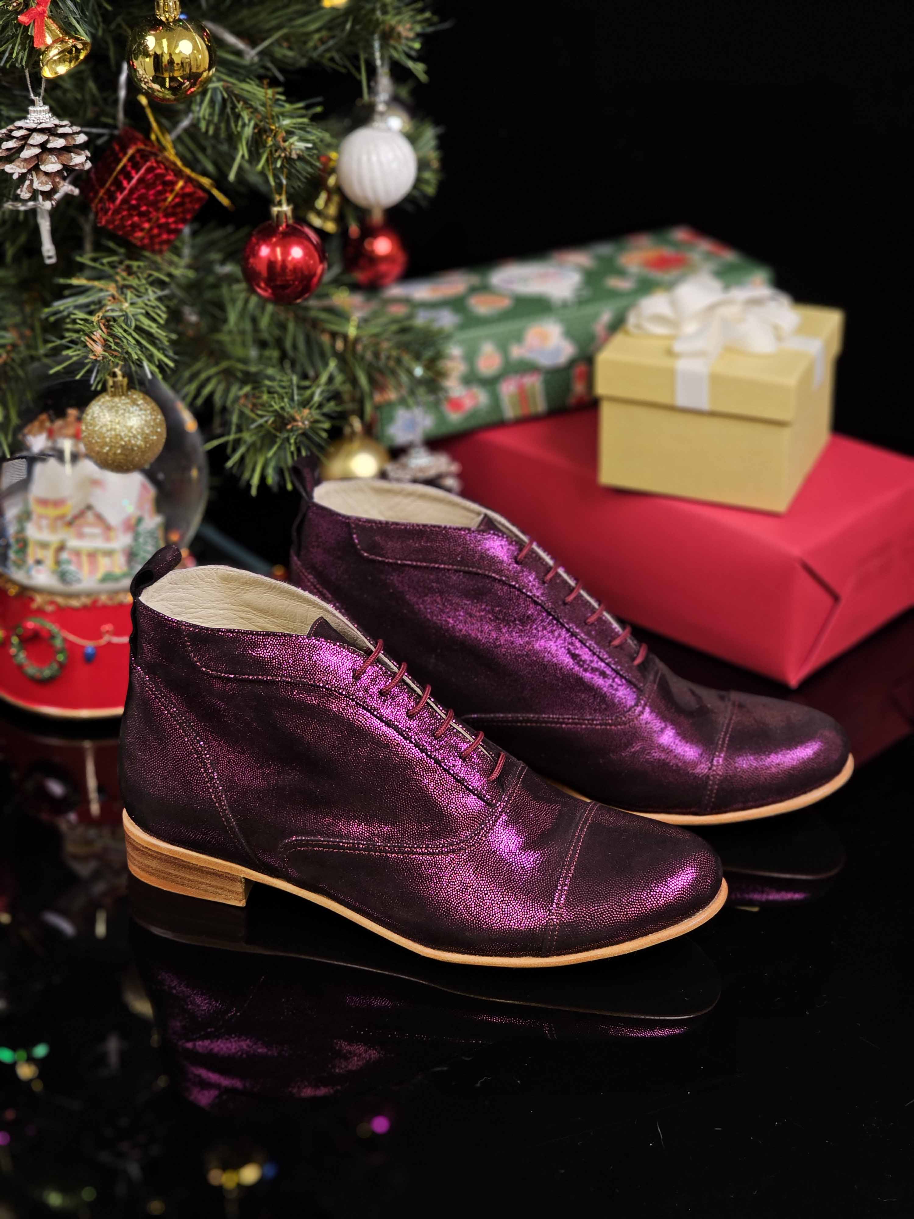 Smooth Boots Violet Rain Suede 2 cm heel