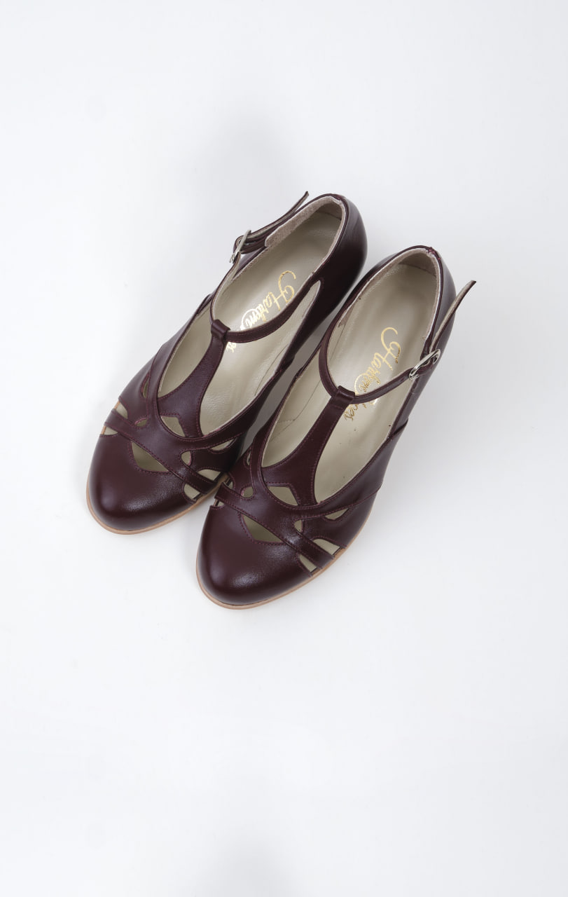 Spring Bordeaux Leather 6 cm heel
