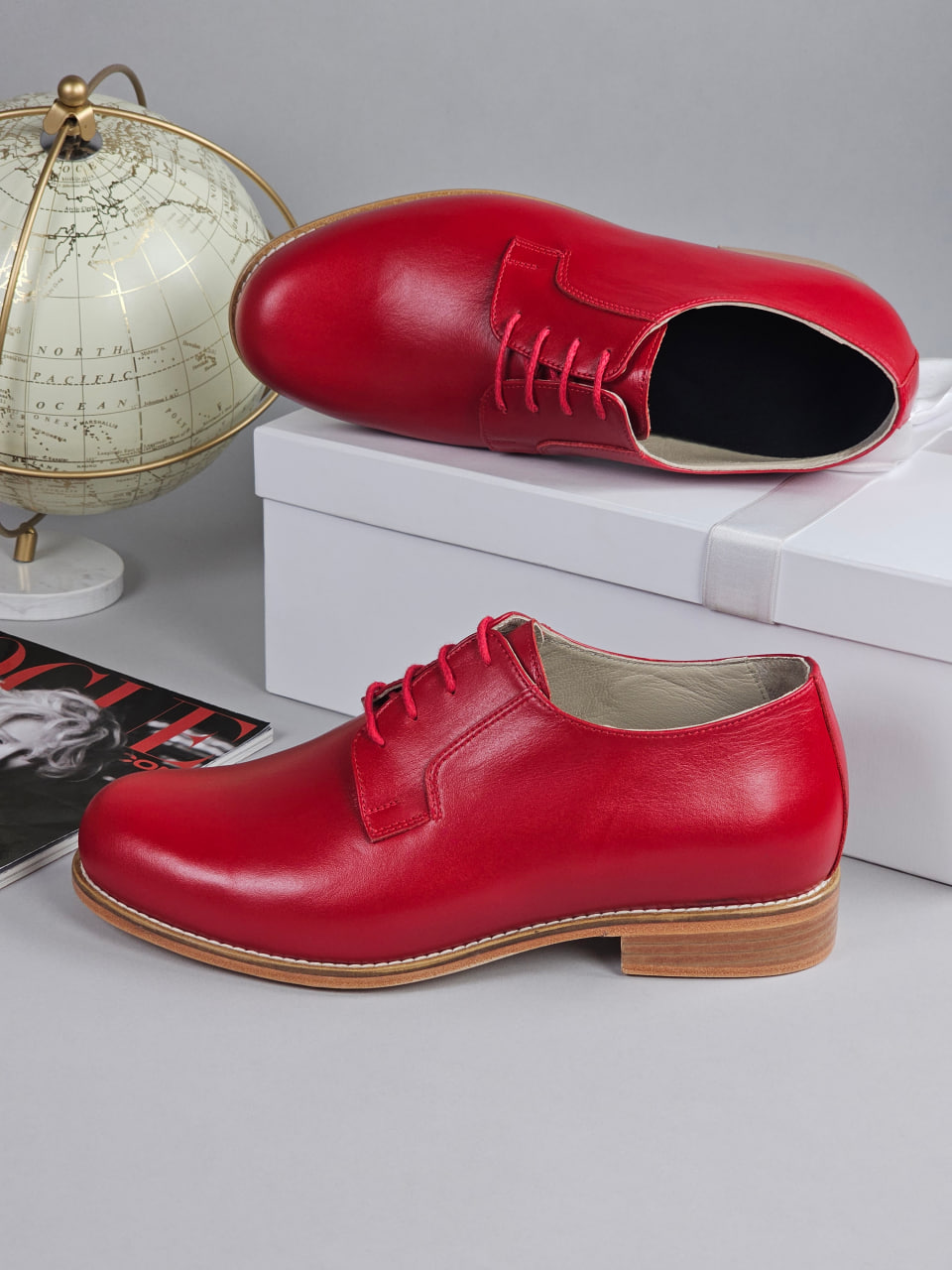 Jazz Slide Red Leather 2 cm heel
