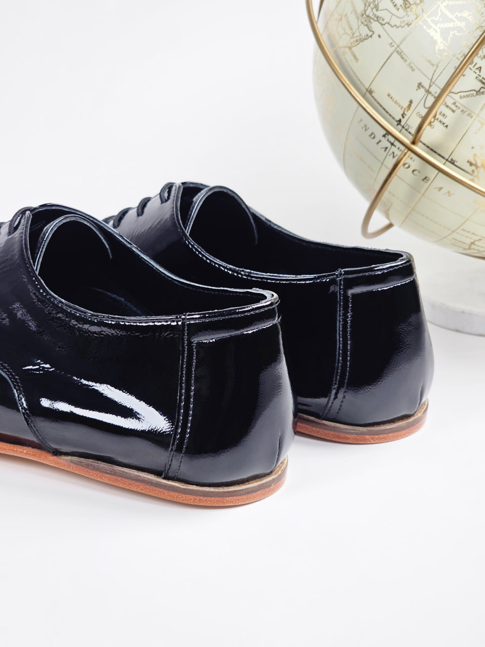 Barefoot Frankie Black Polished Leather Zero Drop