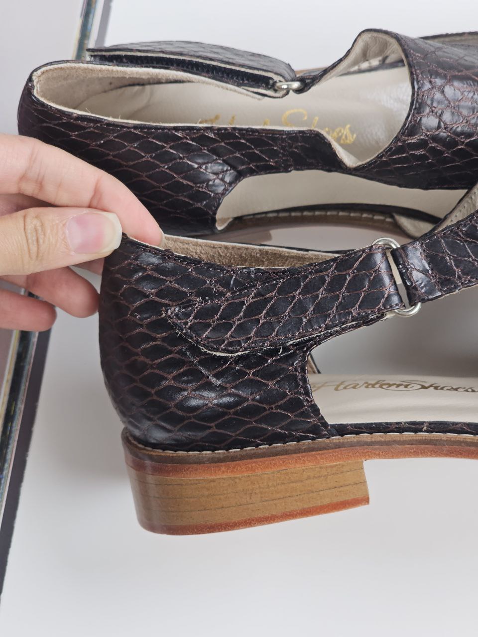 Milan Chocolate Snake 2 cm heel