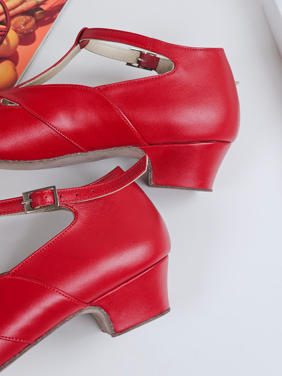 Barefoot Spring Red Leather 4 cm heel