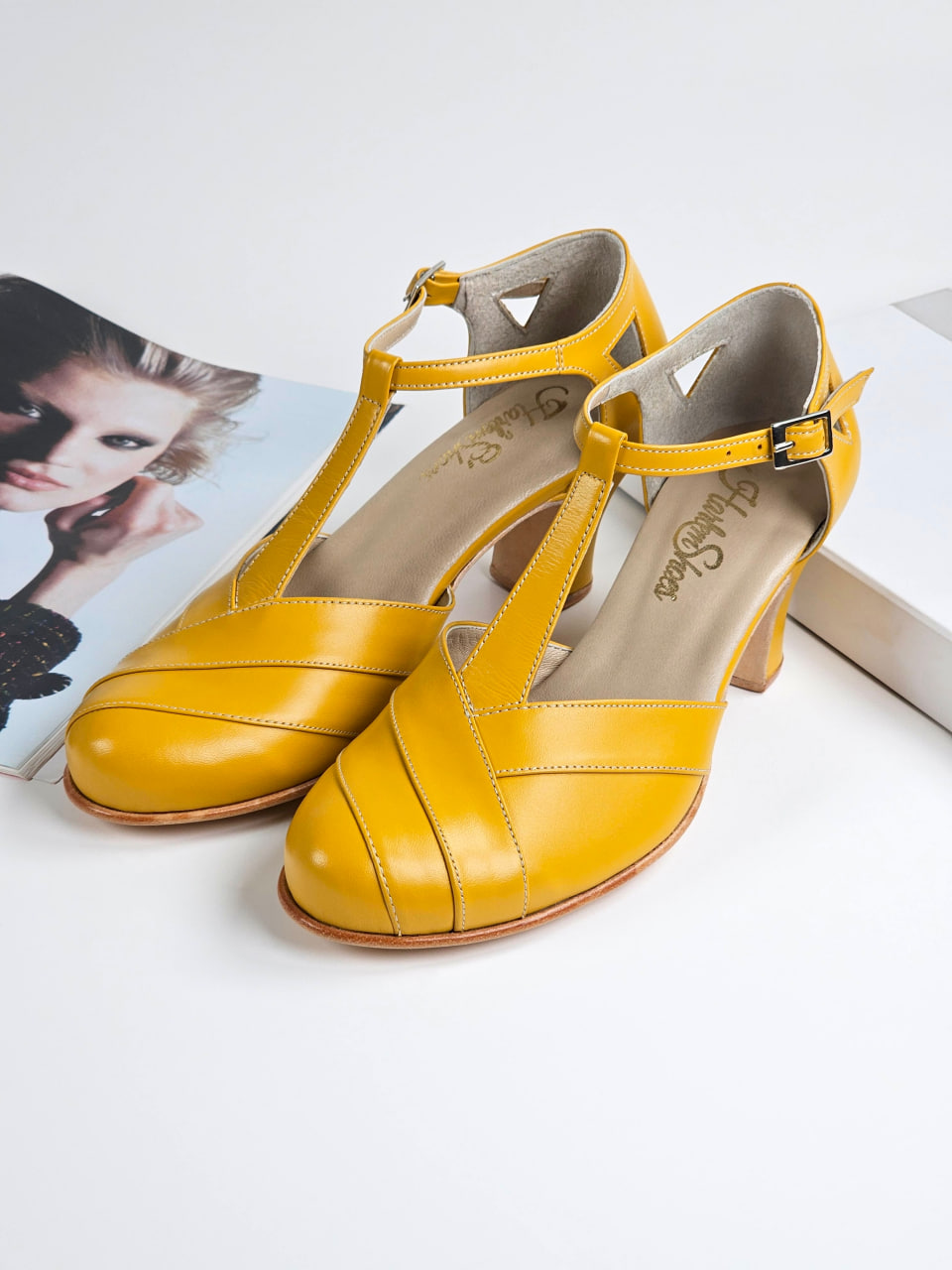 Sugar Yellow Leather 6 cm heel