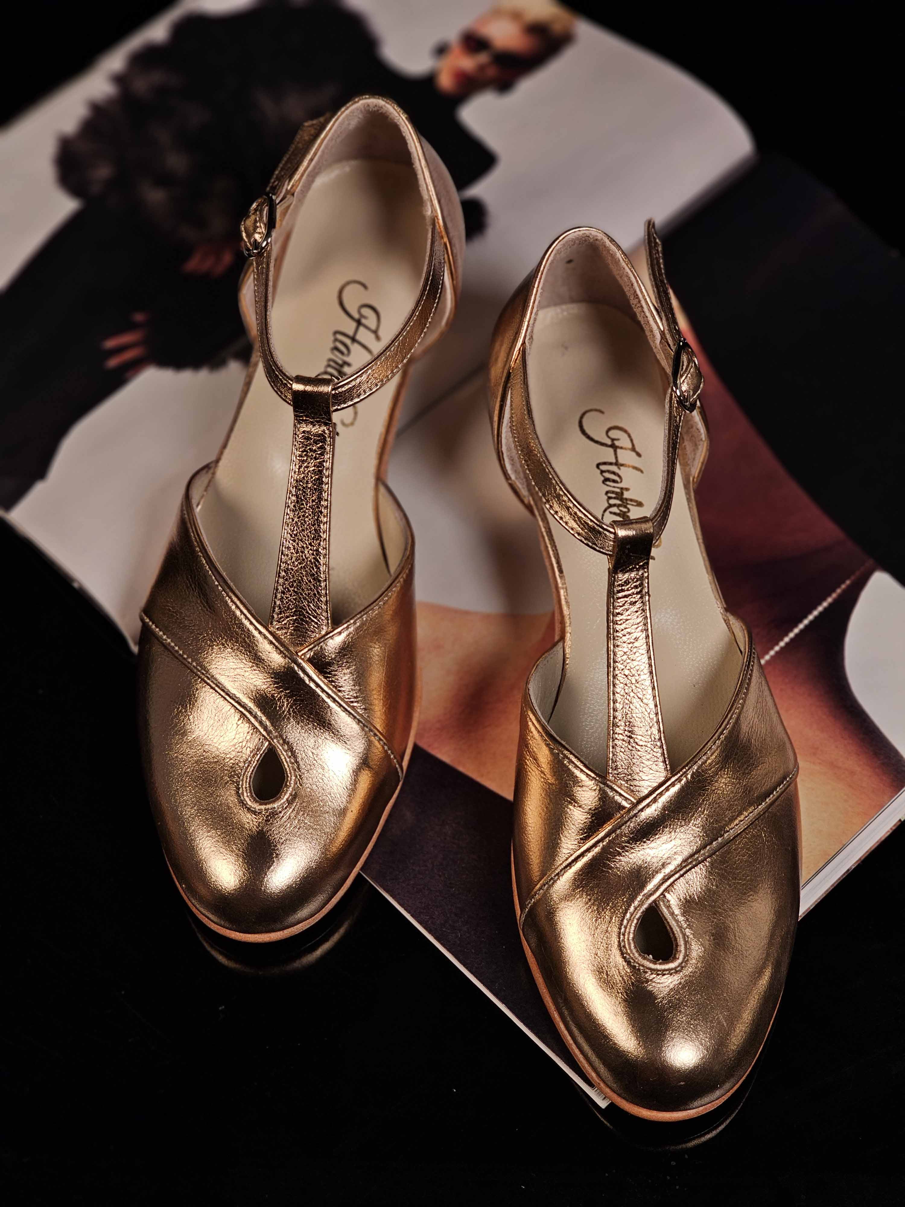 Muse Rose Gold Leather 4 cm heel