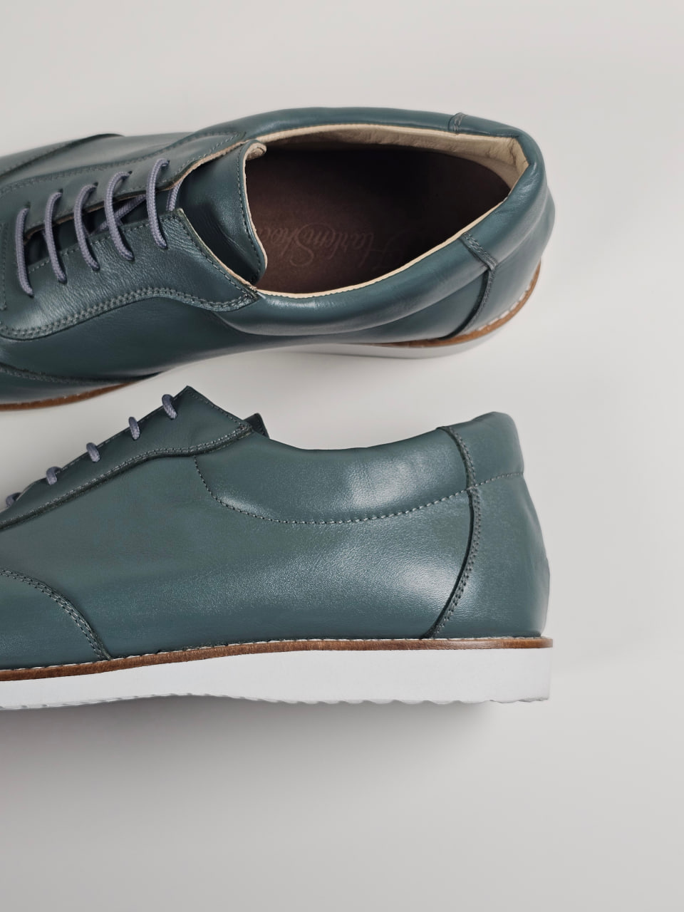New York Teal Green Leather with Eva Sole
