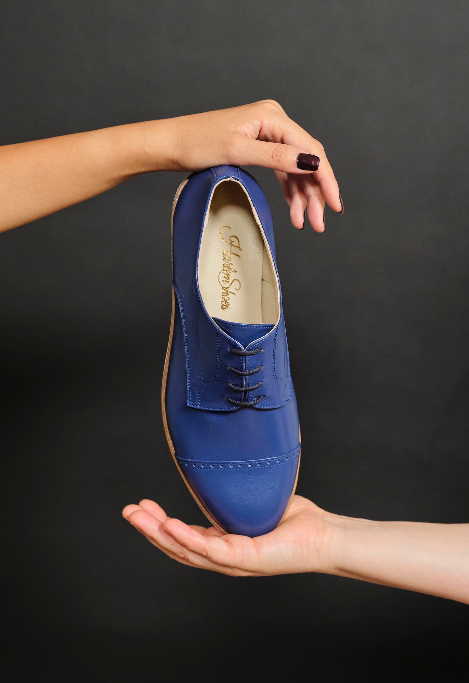 California Blue Leather 2 cm heel
