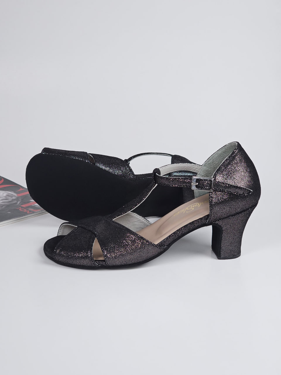 Barefoot Doris Silver Rain Suede 6 cm heel