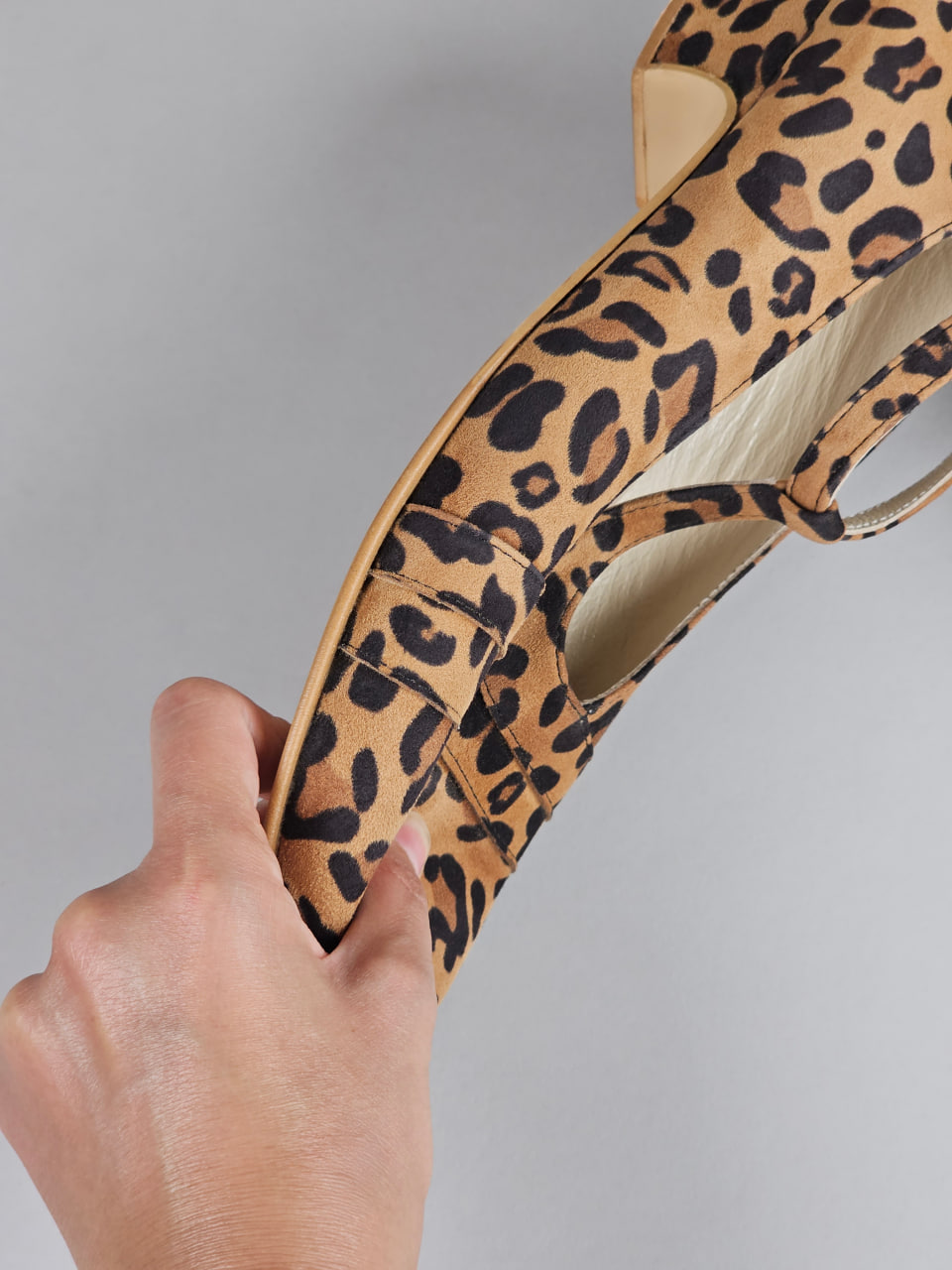 Barefoot Barbie Leopard Suede 4 cm heel