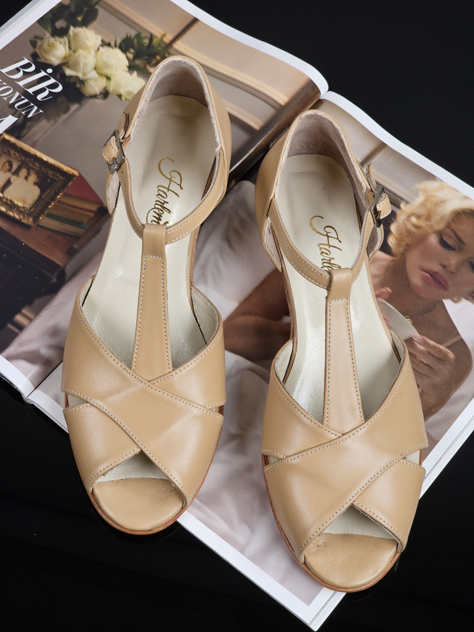 Doris Tan Leather 3 cm heel