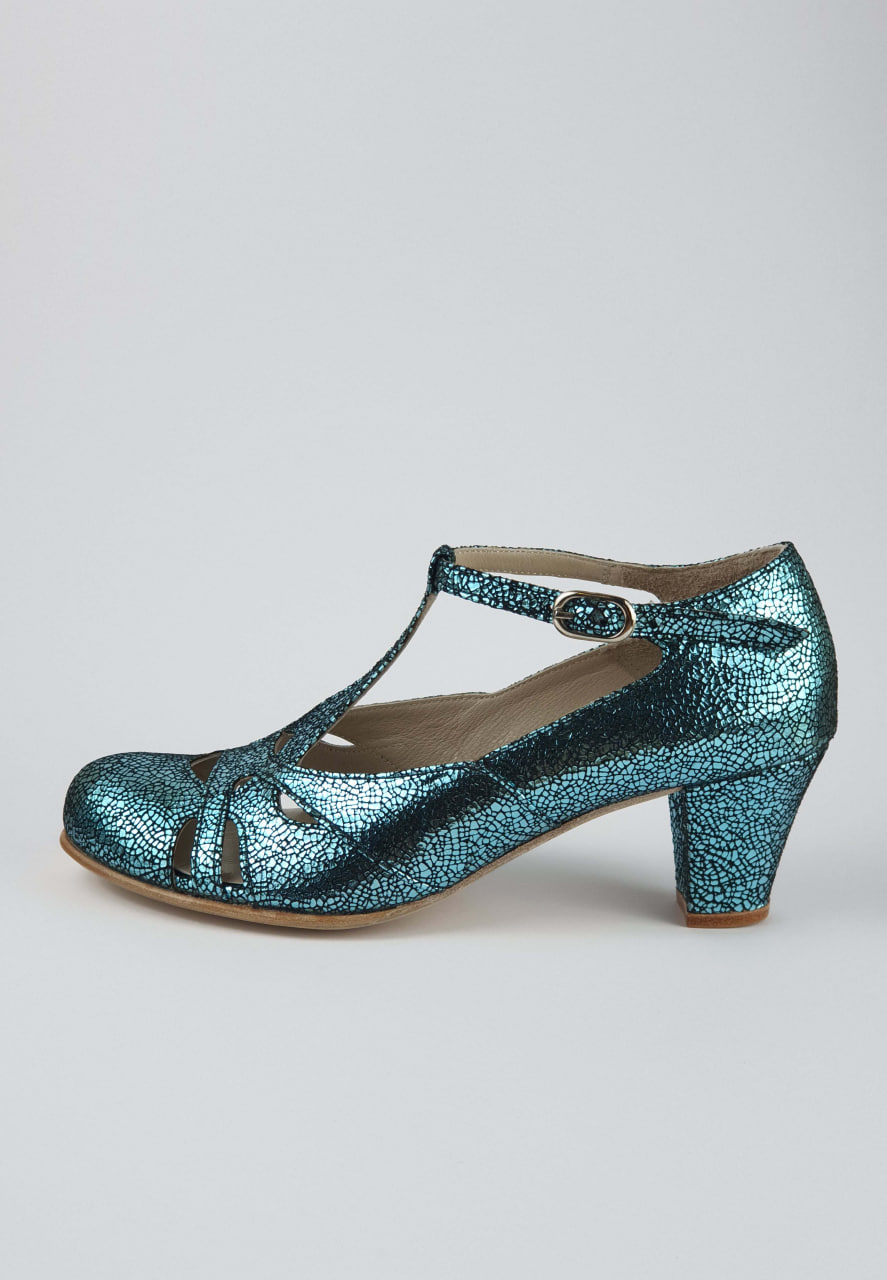 Spring Blue Stone Suede 6 cm balboa heel