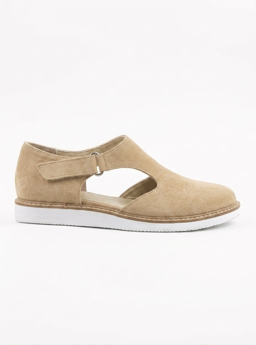 Milan Beige Suede with Eva Sole