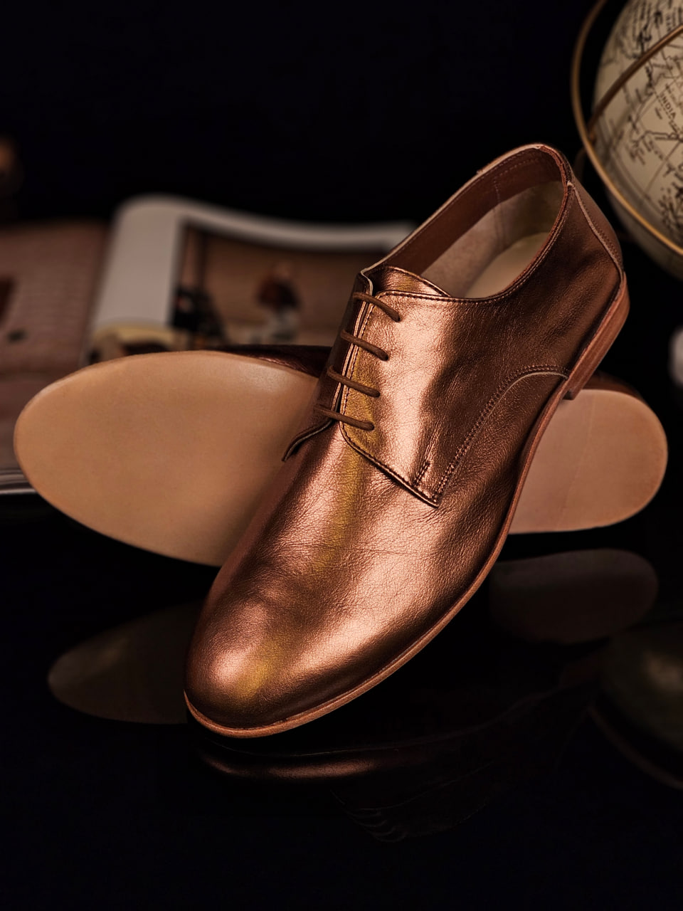 Frankie Soft Bronze Leather 1 cm heel