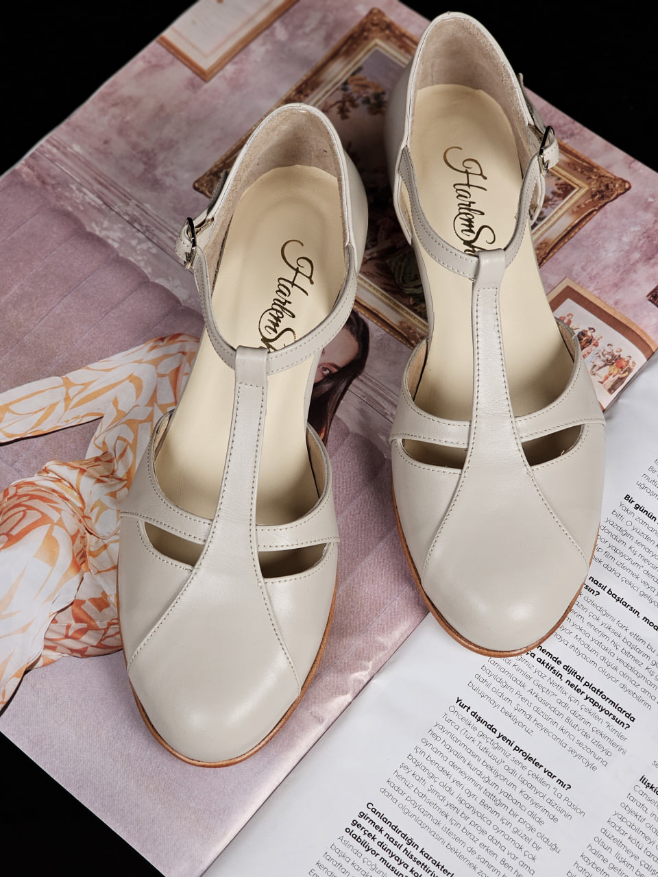 Isabel Beige Leather 3 cm heel