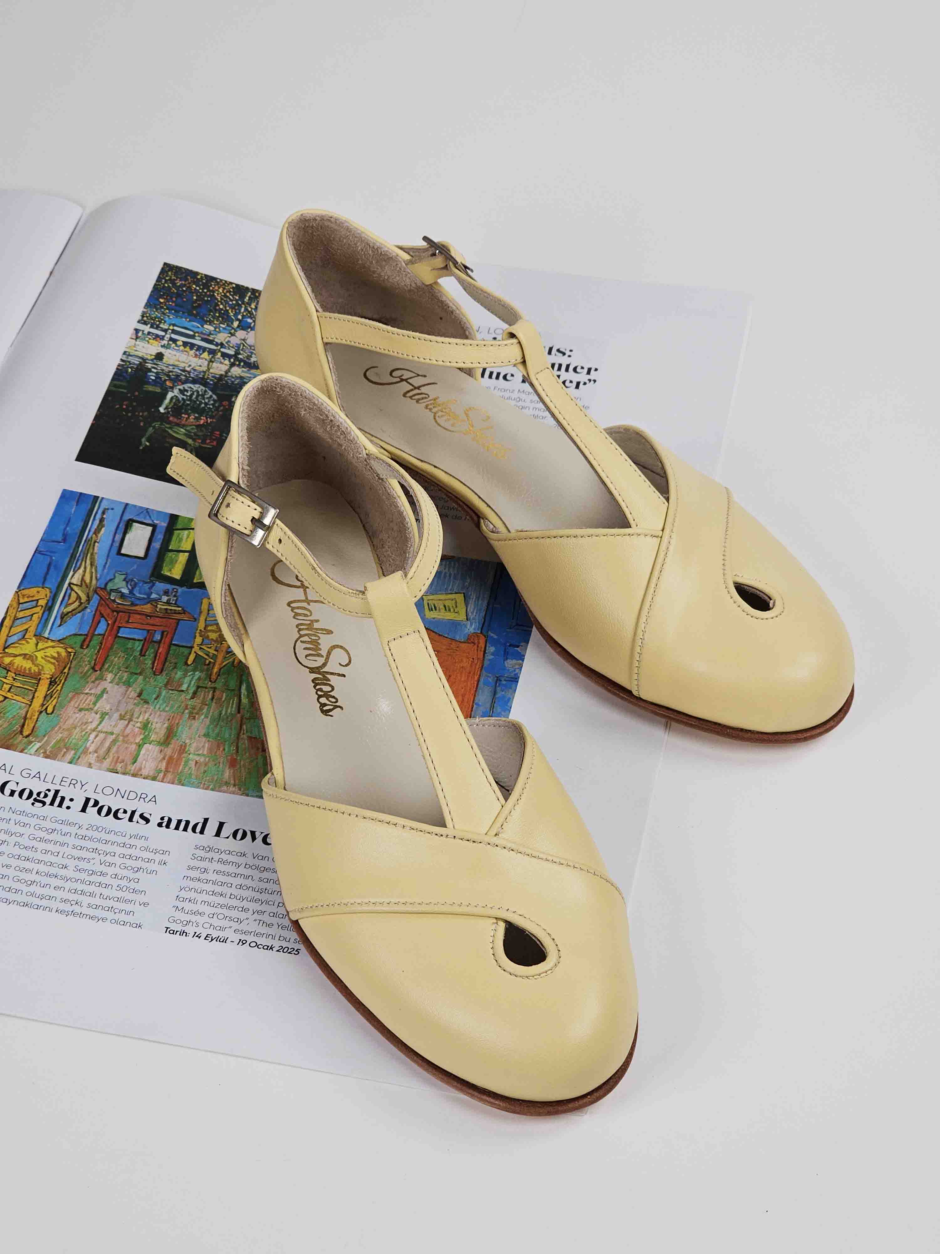 Muse Lemon Yellow Leather 4 cm heel