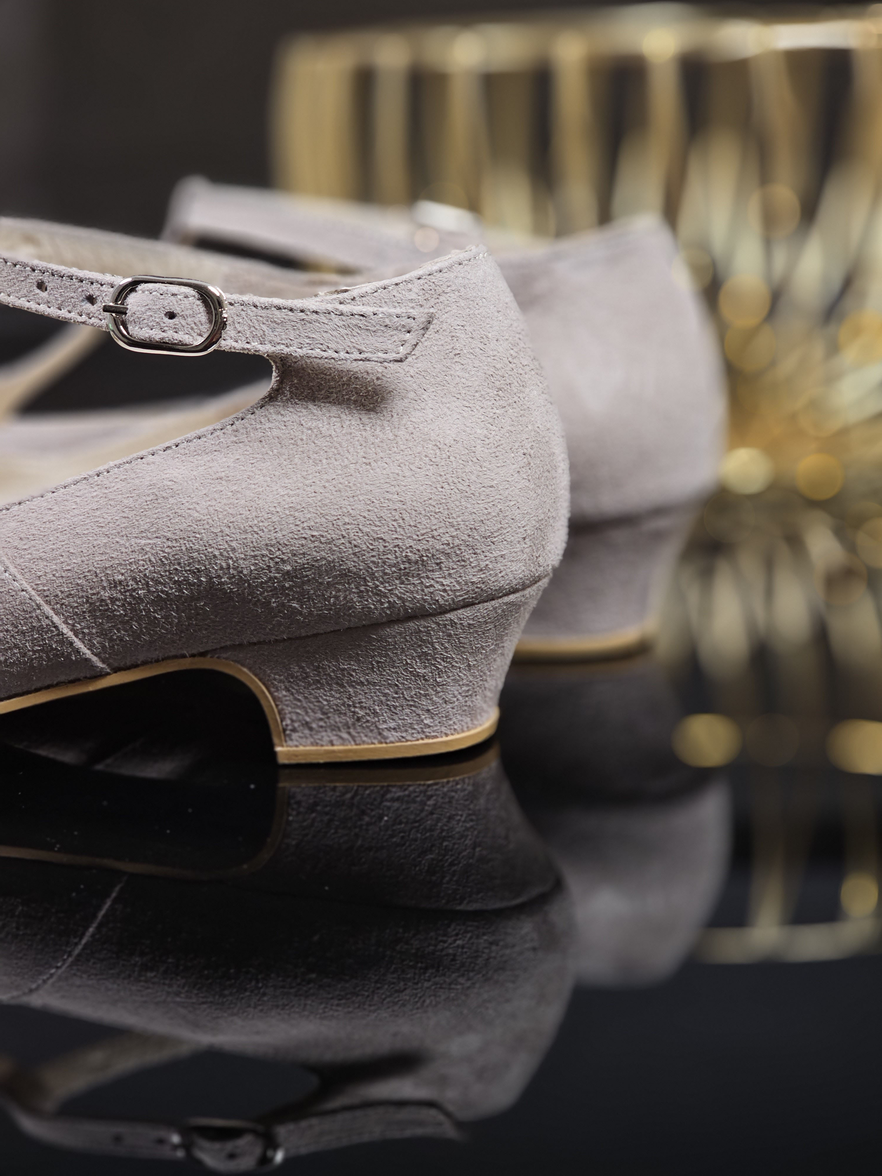 Spring Soft Grey Suede 4 cm heel