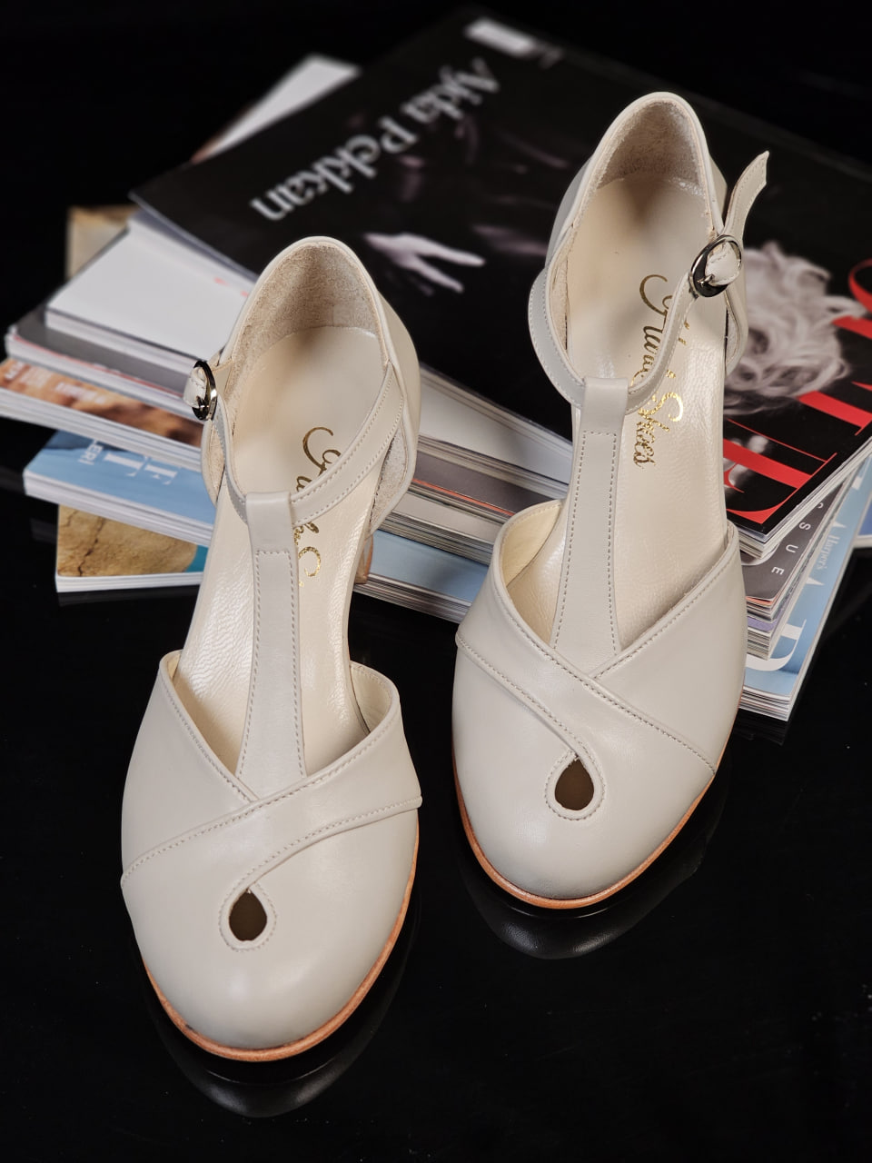 Muse Beige Leather 6 cm heel