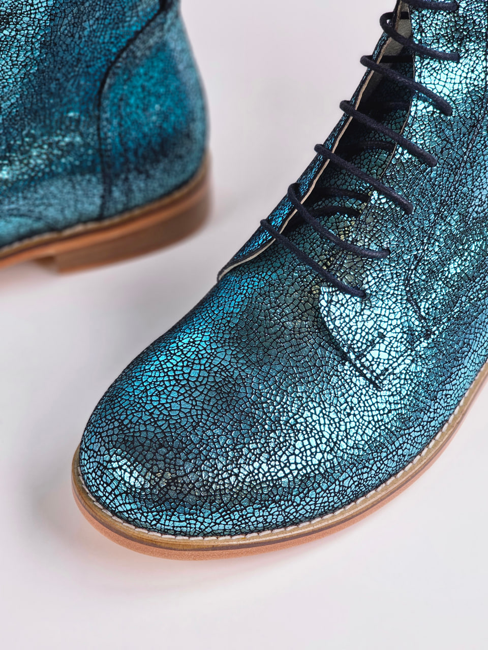 Harlem Boots Blue Stone Suede 2 cm heel