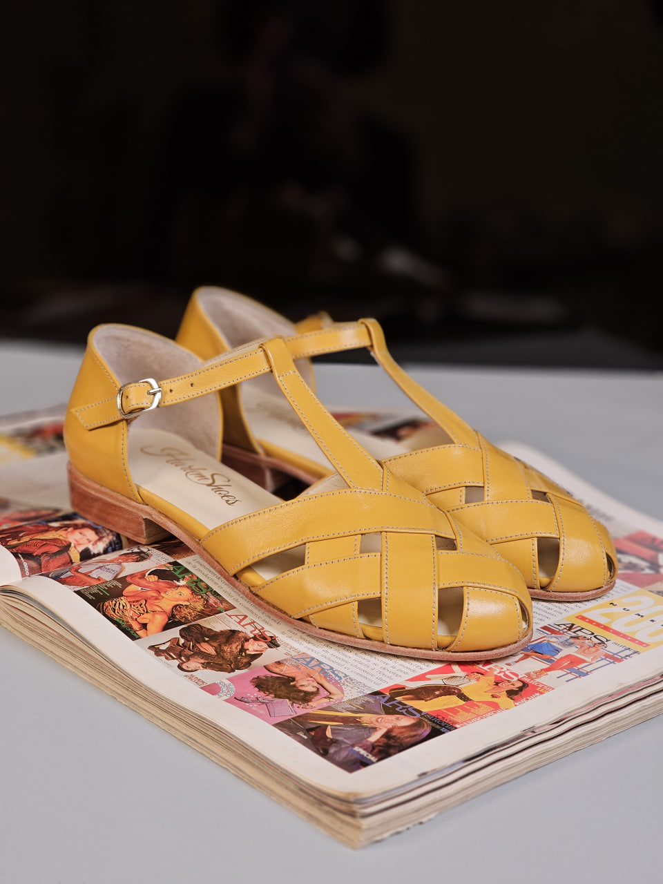 Summer Yellow Leather 1.5 cm heel