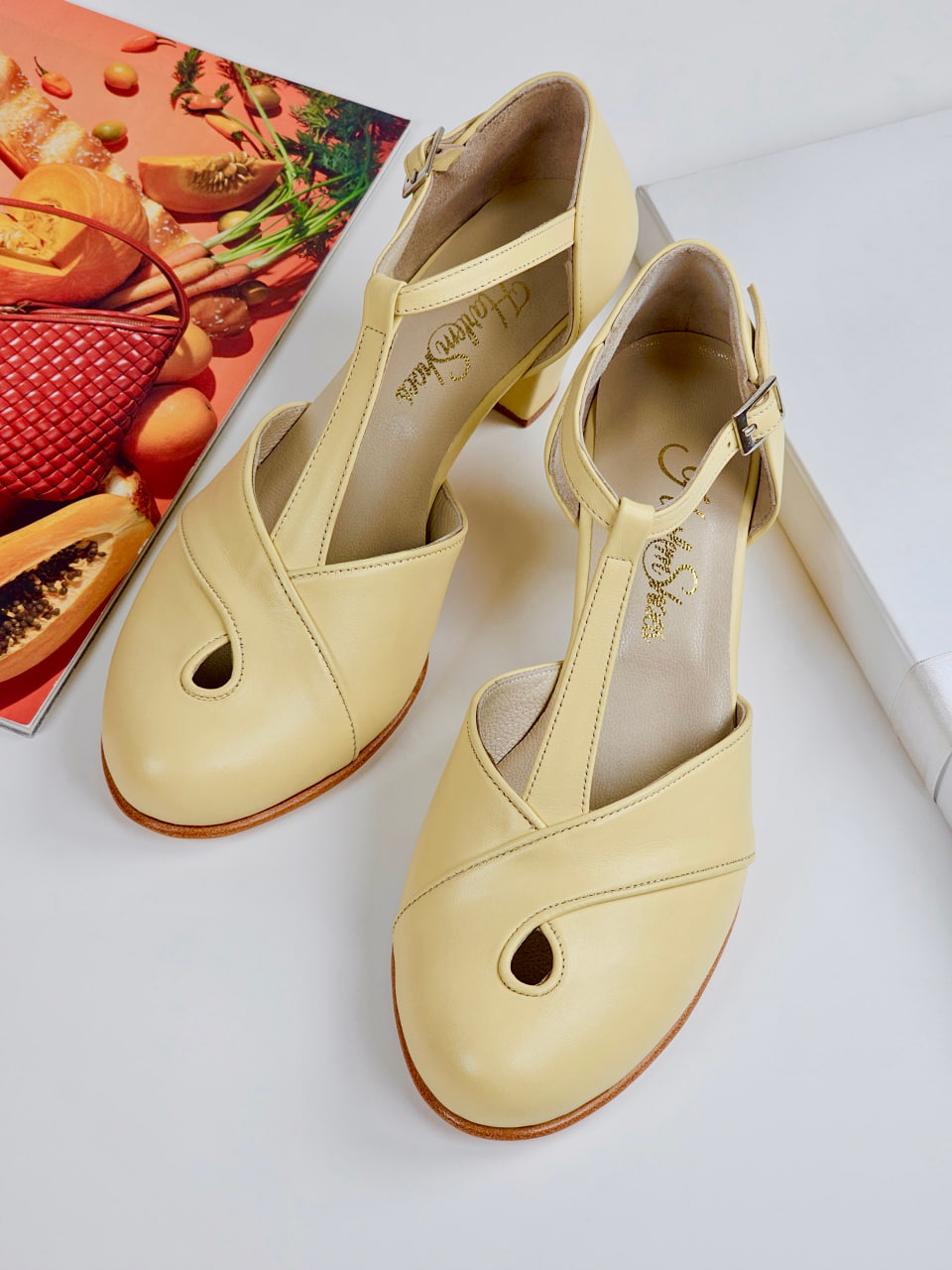 Muse Lemon Yellow Leather 6 cm Balboa heel