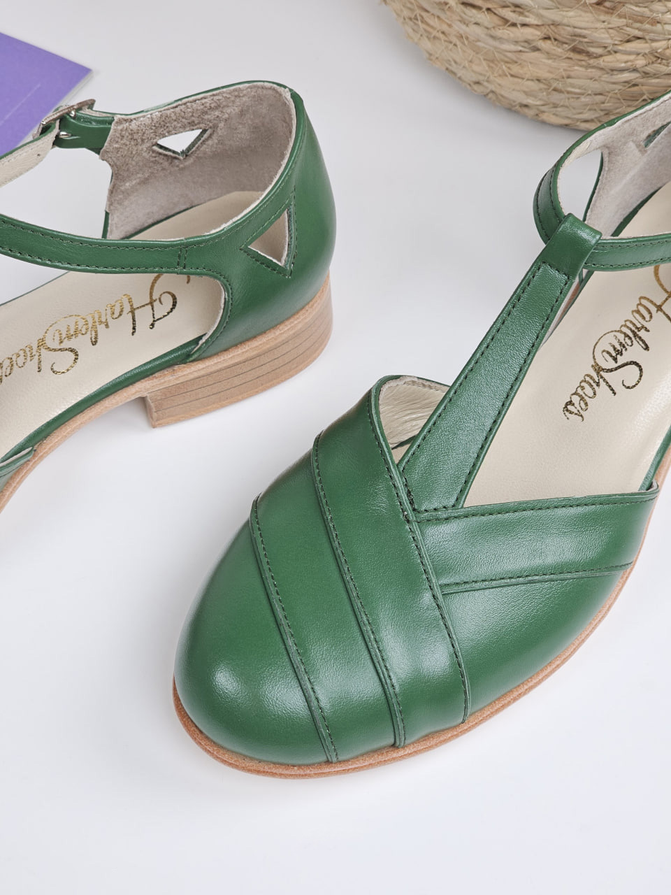 Sugar Apple Green Leather 2 cm heel