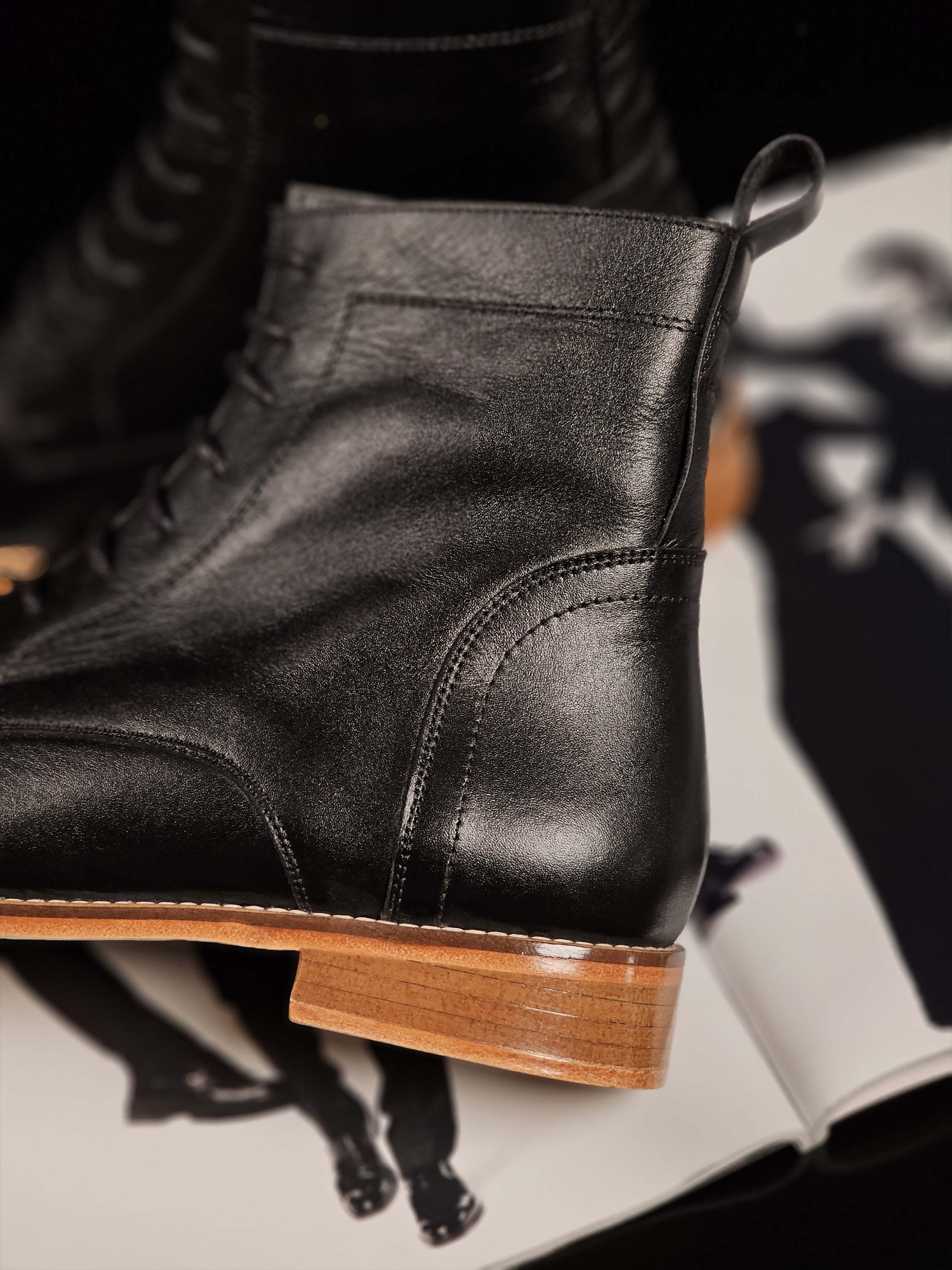 Harlem Boots Black Leather 2 cm heel