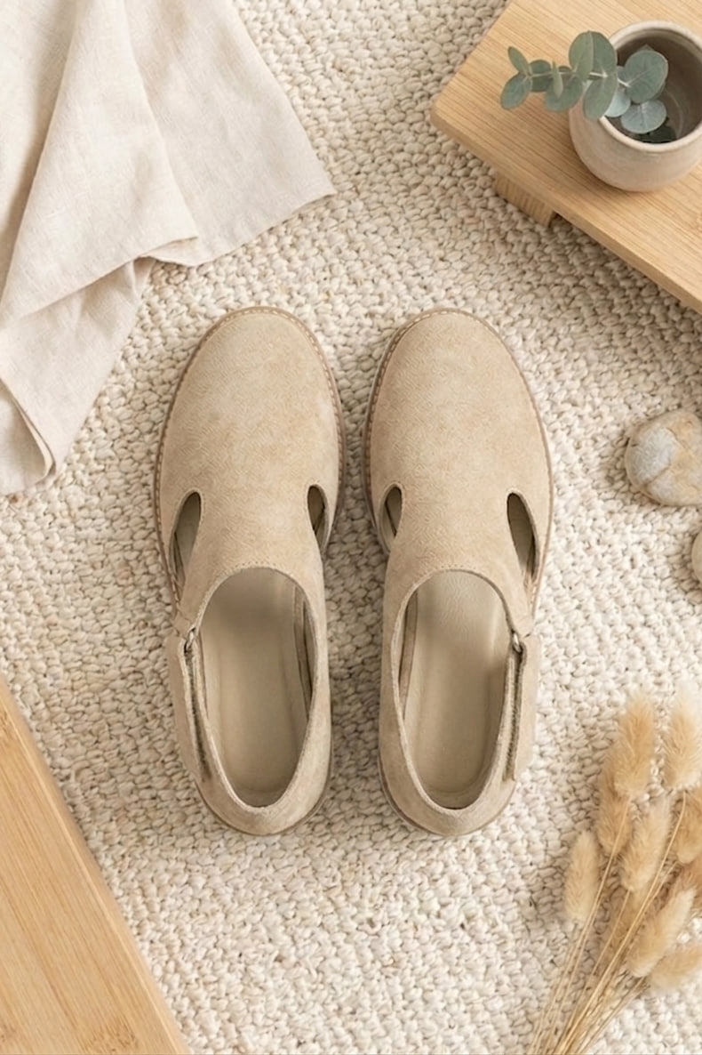 Milan Beige Suede with Eva Sole