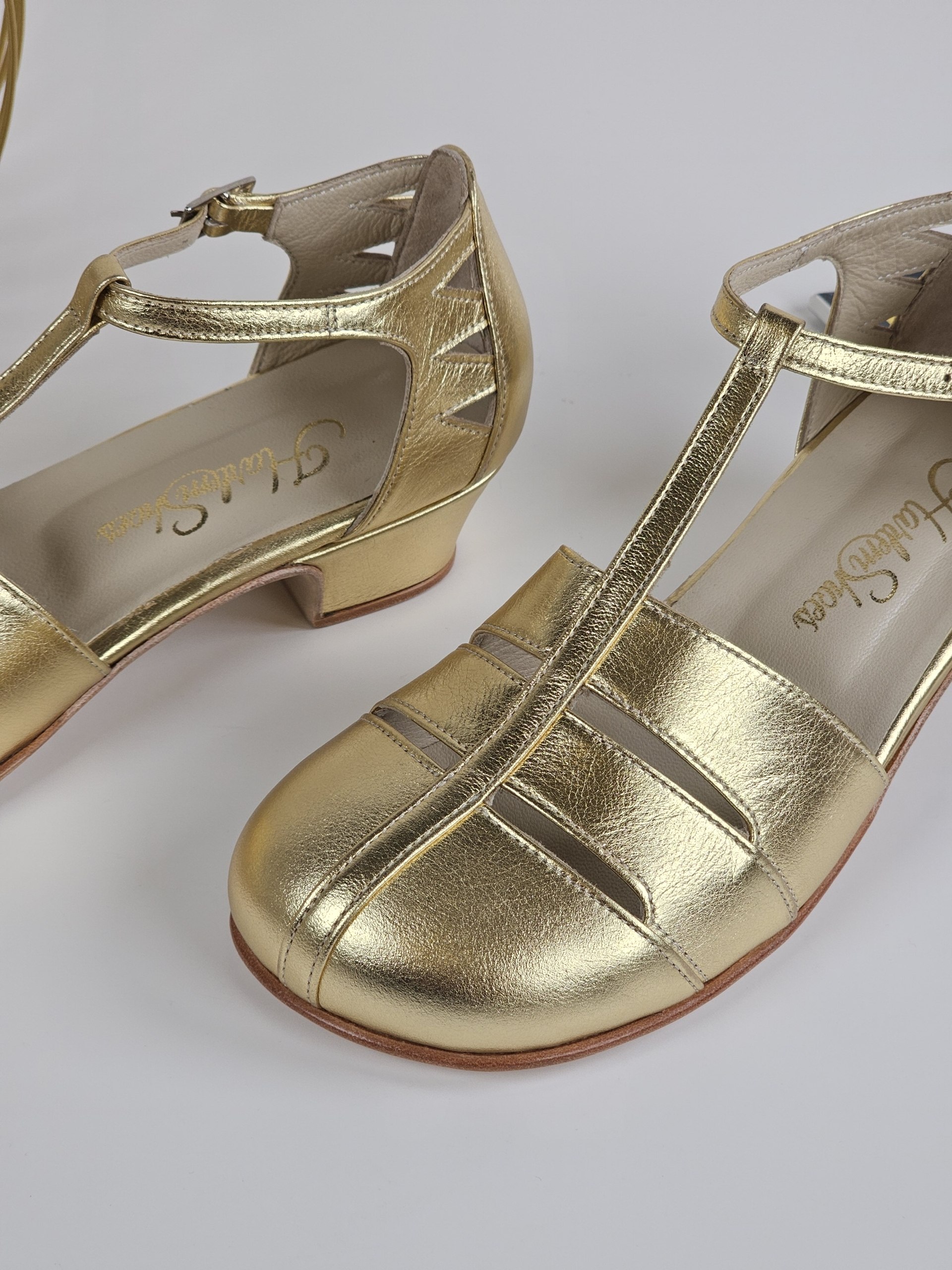 Barefoot Harmony Gold Leather 4 cm heel