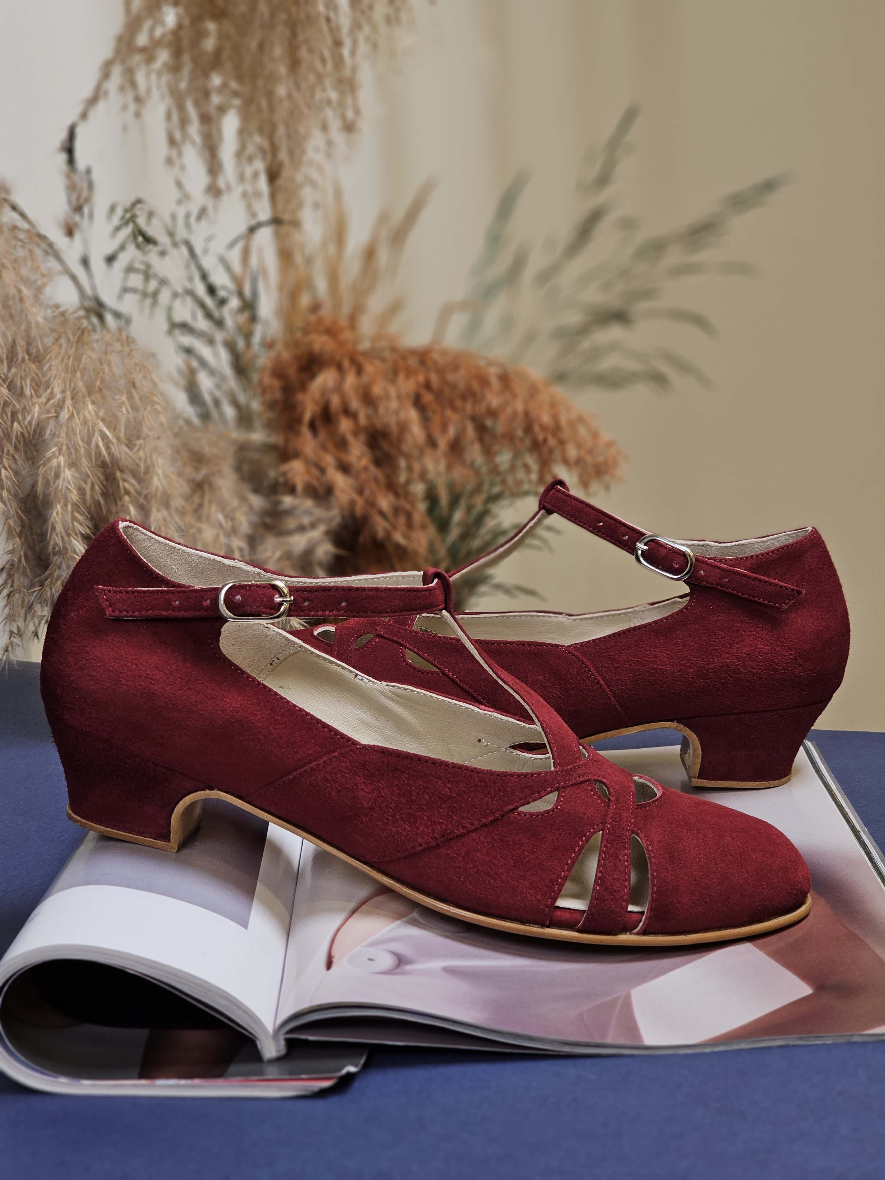 Spring Bordeaux Suede 4 cm heel