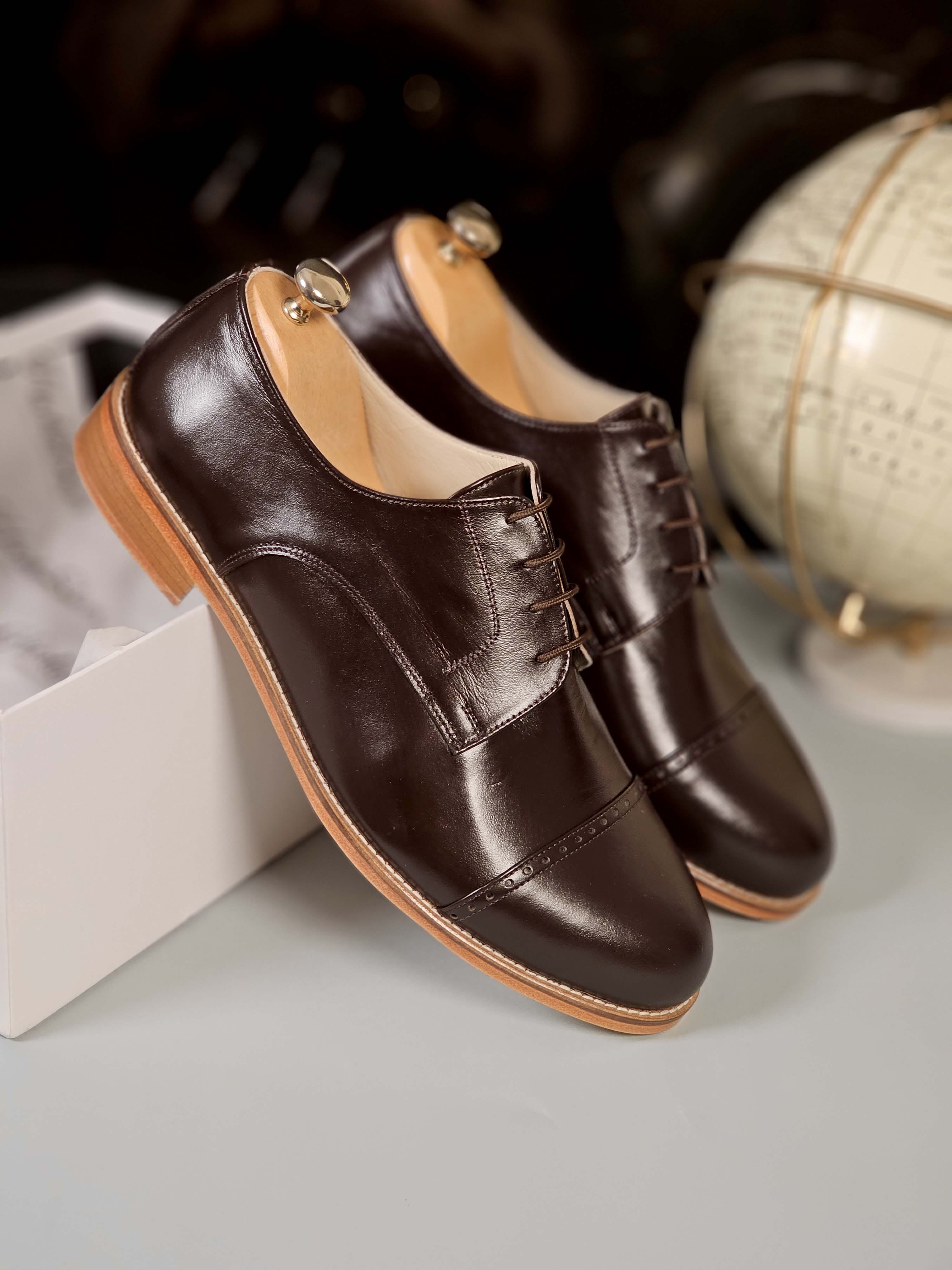 California Dark Chocolate Leather 2 cm heel