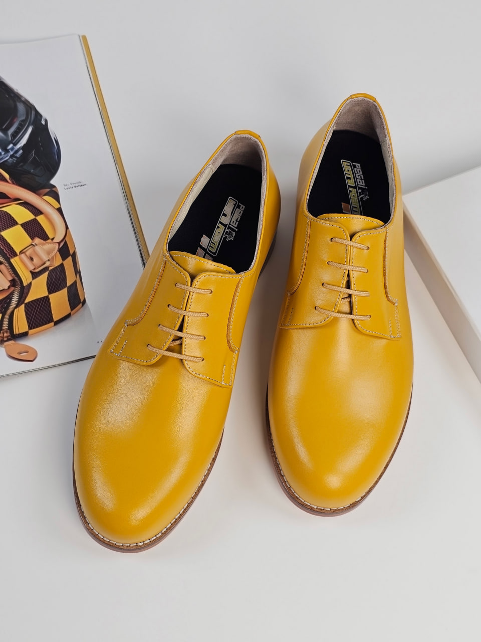 Jazz Slide Yellow Leather 2 cm heel