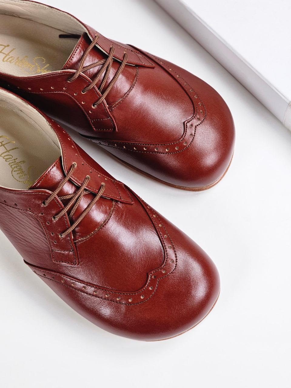 Barefoot Oxfords Brown Leather 2 cm heel