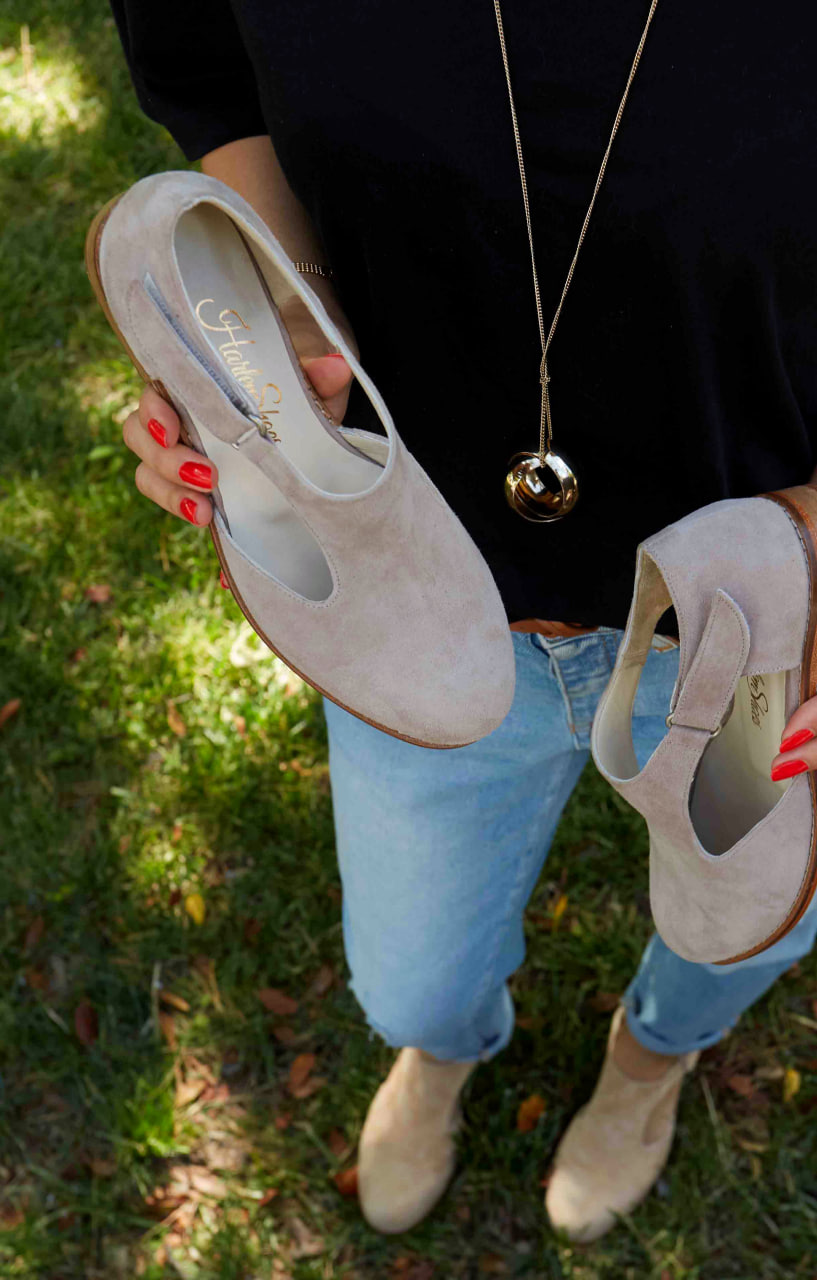 Milan Soft Grey Suede 2 cm heel