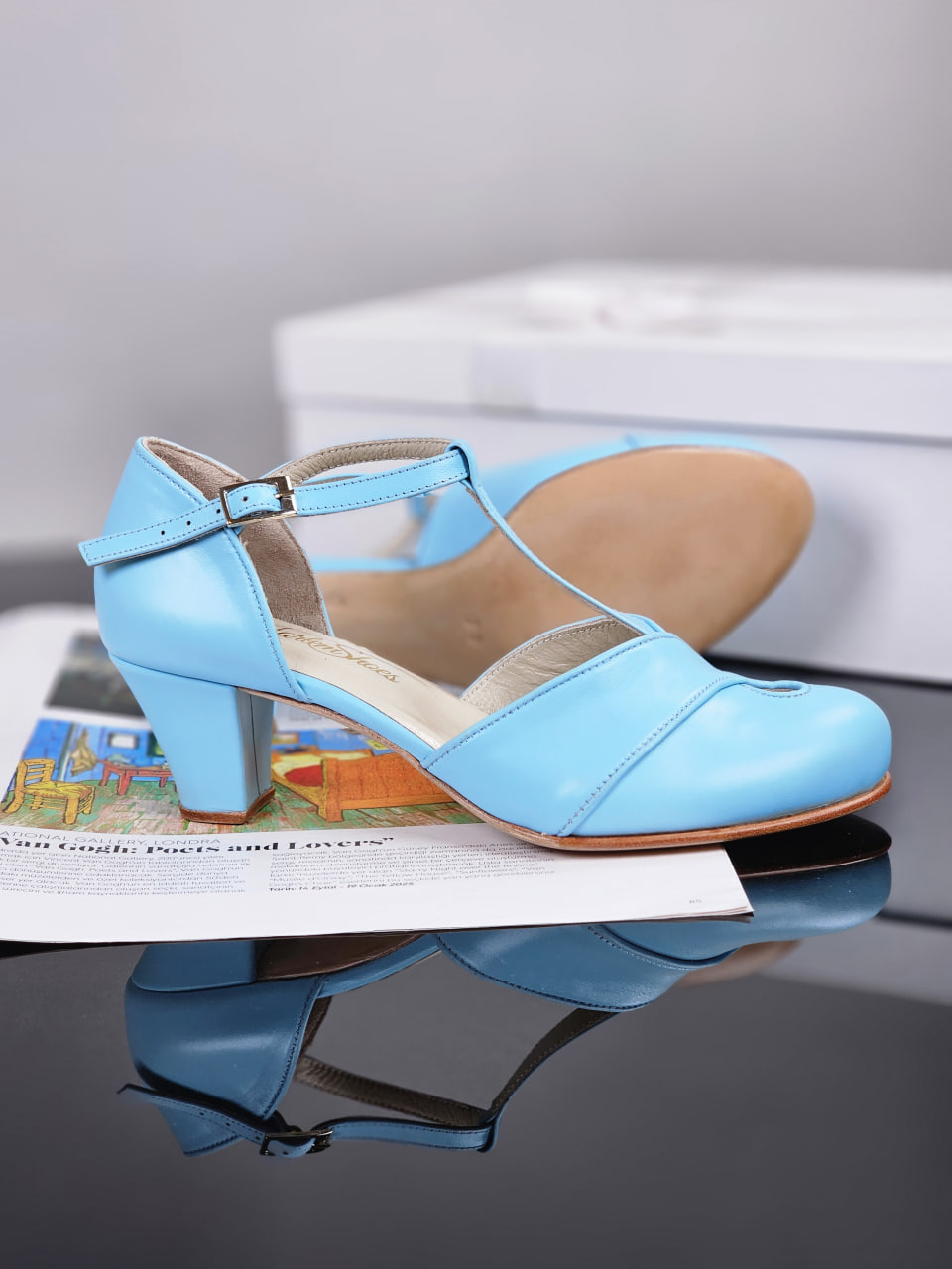 Muse Baby Blue Leather 6 cm Balboa heel