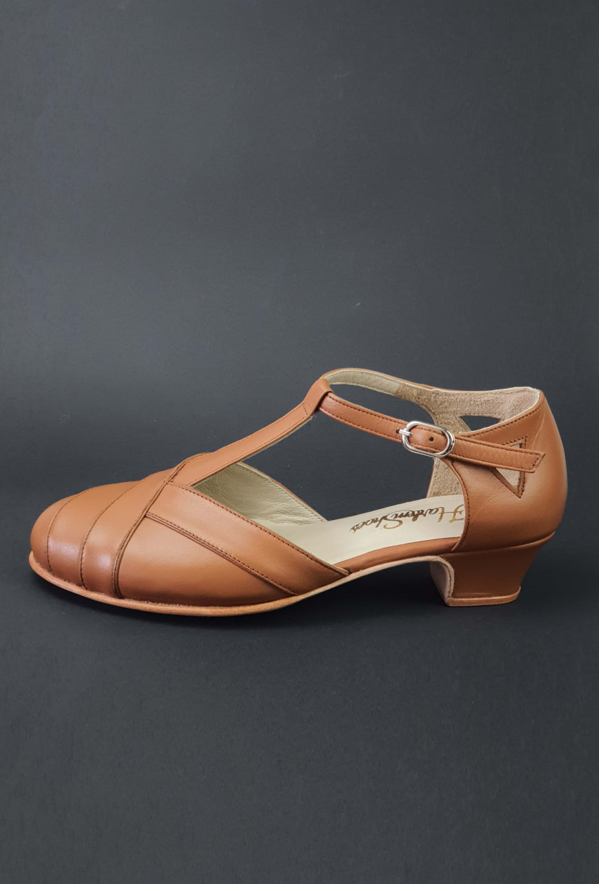 Sugar Light Brown Leather 4 cm heel