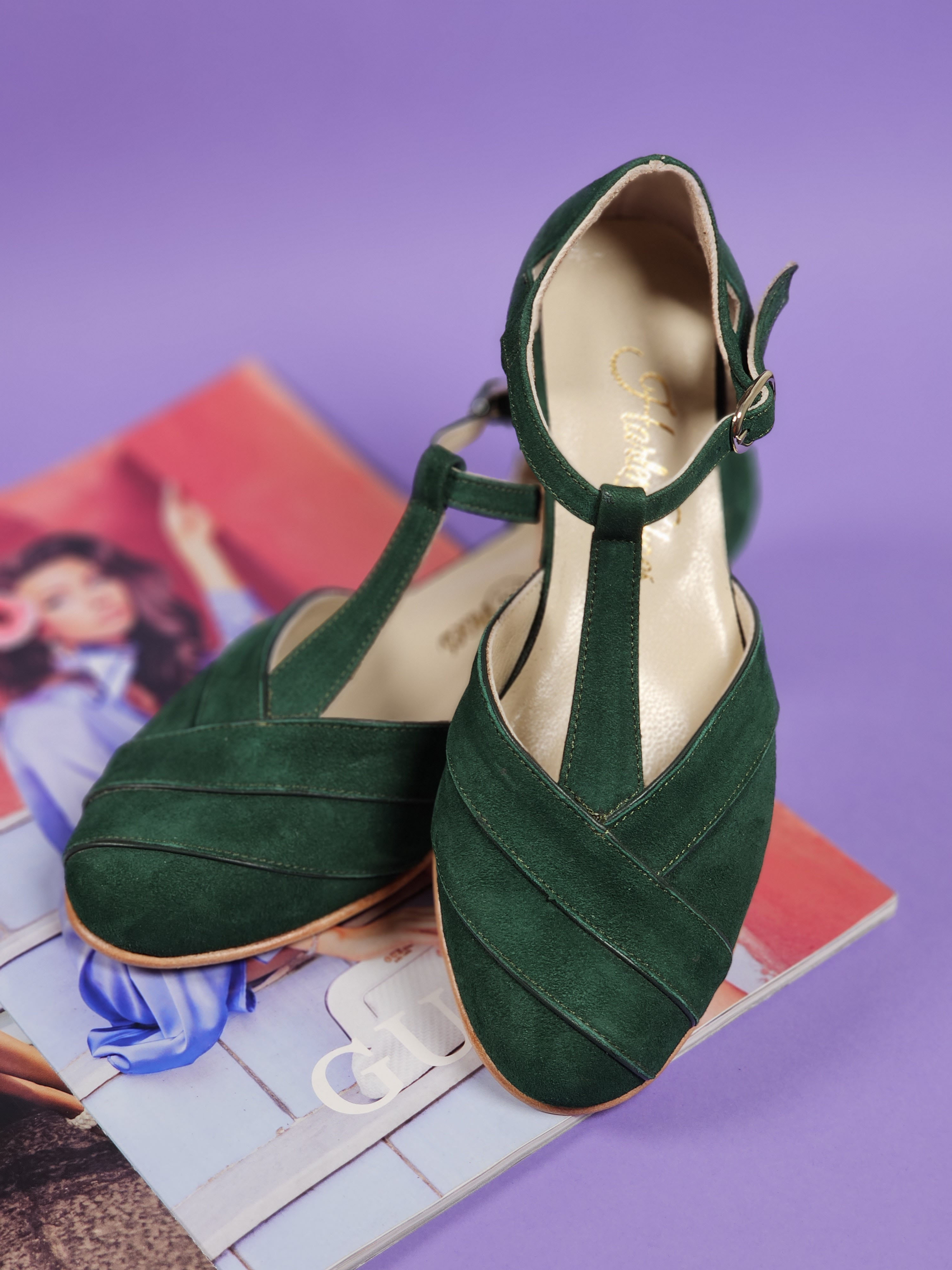 Sugar Emerald Suede 4 cm heel