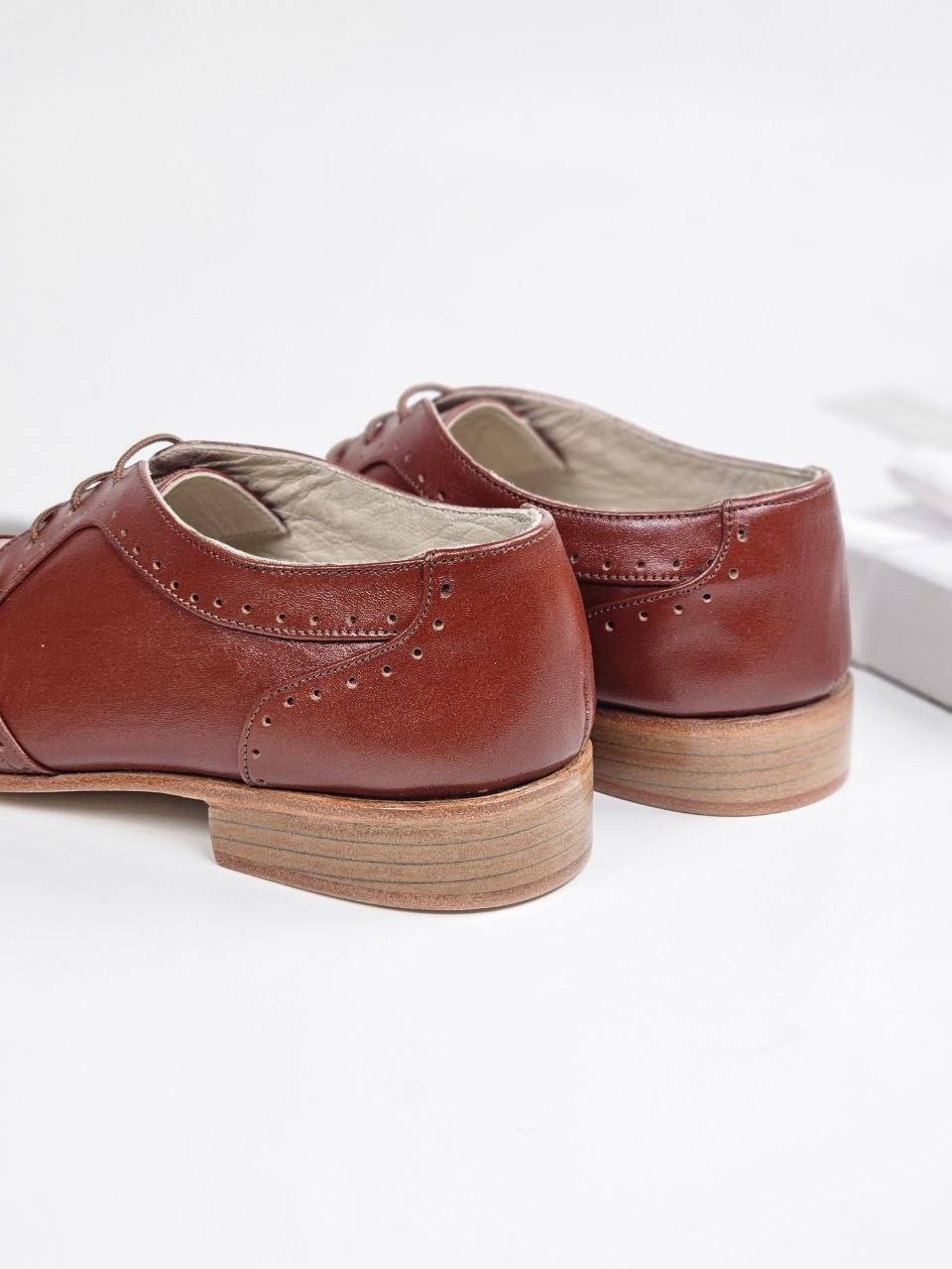 Barefoot Oxfords Brown Leather 2 cm heel