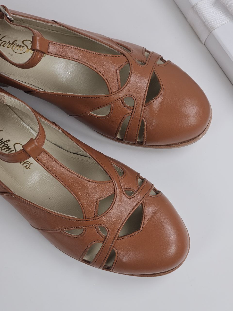 Spring Light Brown Leather 2 cm heel