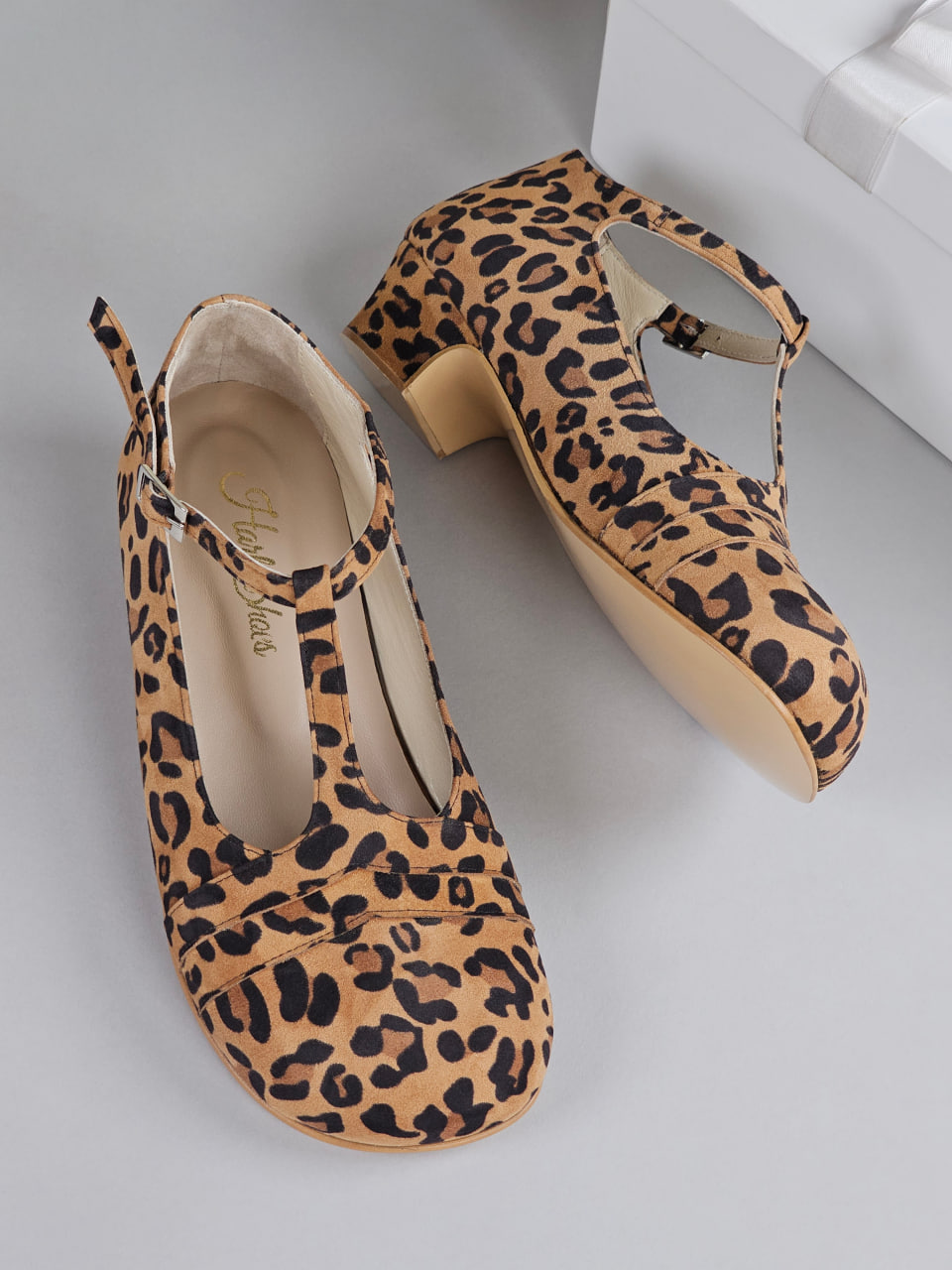 Barefoot Barbie Leopard Suede 4 cm heel
