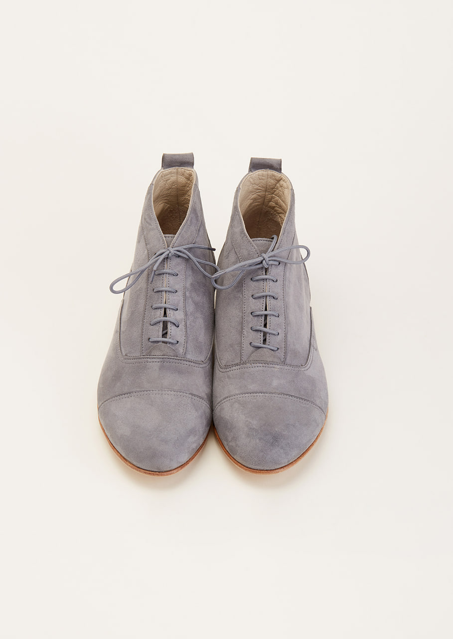 Smooth Boots Grey Suede 2 cm heel