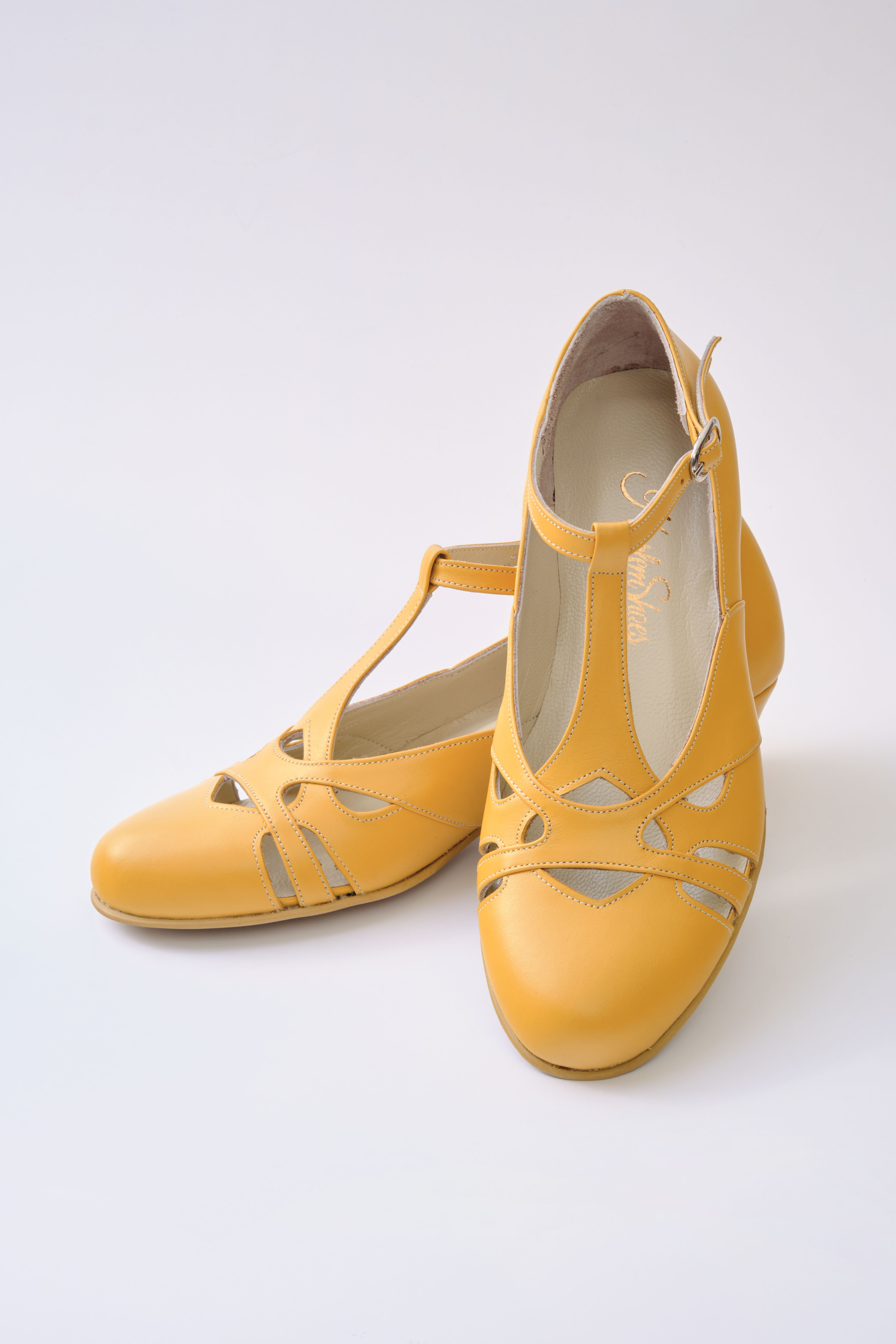 Spring Yellow Leather 4 cm heel