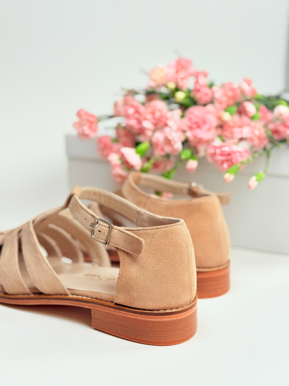 Sandals Beige Suede 2 cm heel